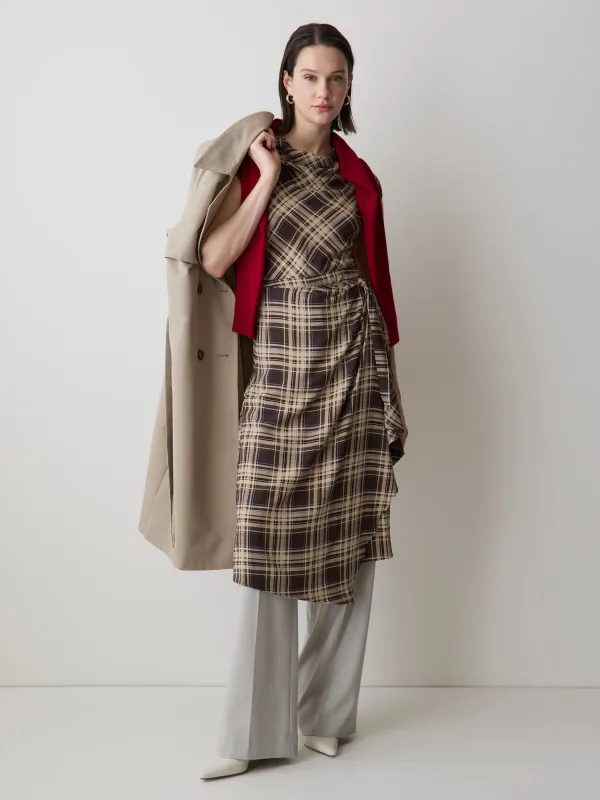 Extended-Sleeve Cowl-Neck Midi Dress with Wrap Detail sold by RW&CO.