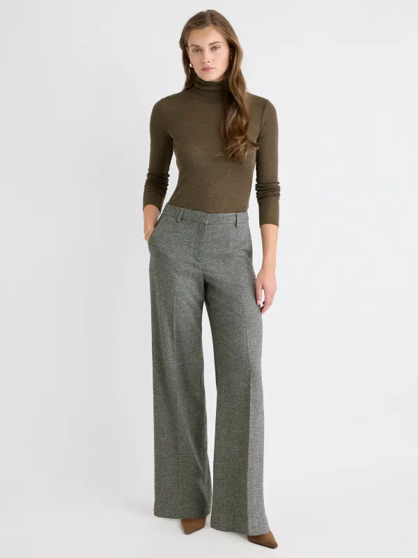 Mid-Rise Wide-Leg Tweed Pant sold by RW&CO.