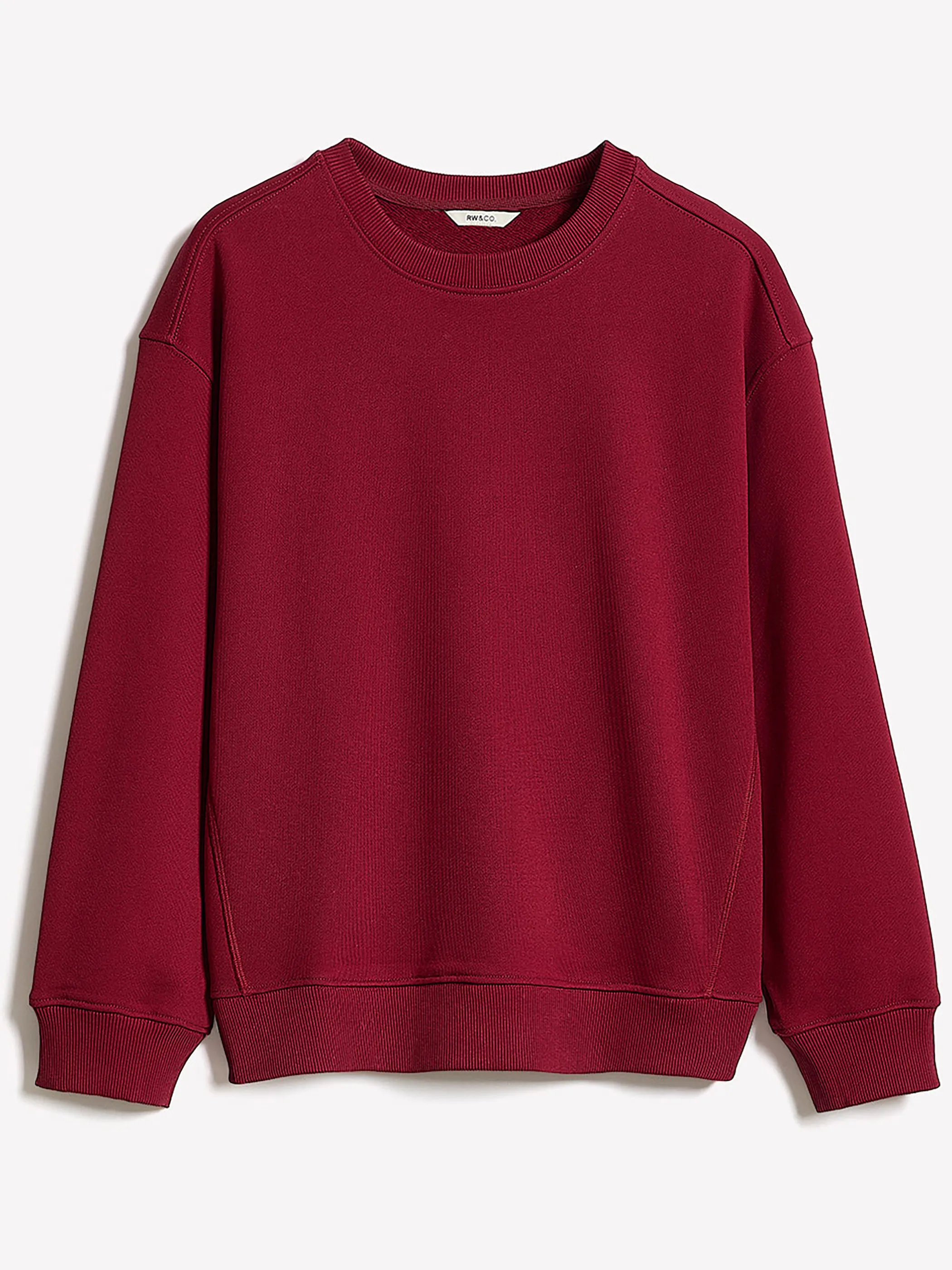 Long-Sleeve Crew-Neck French Terry Sweatshirt sold by RW&CO. product image thumbnail 4