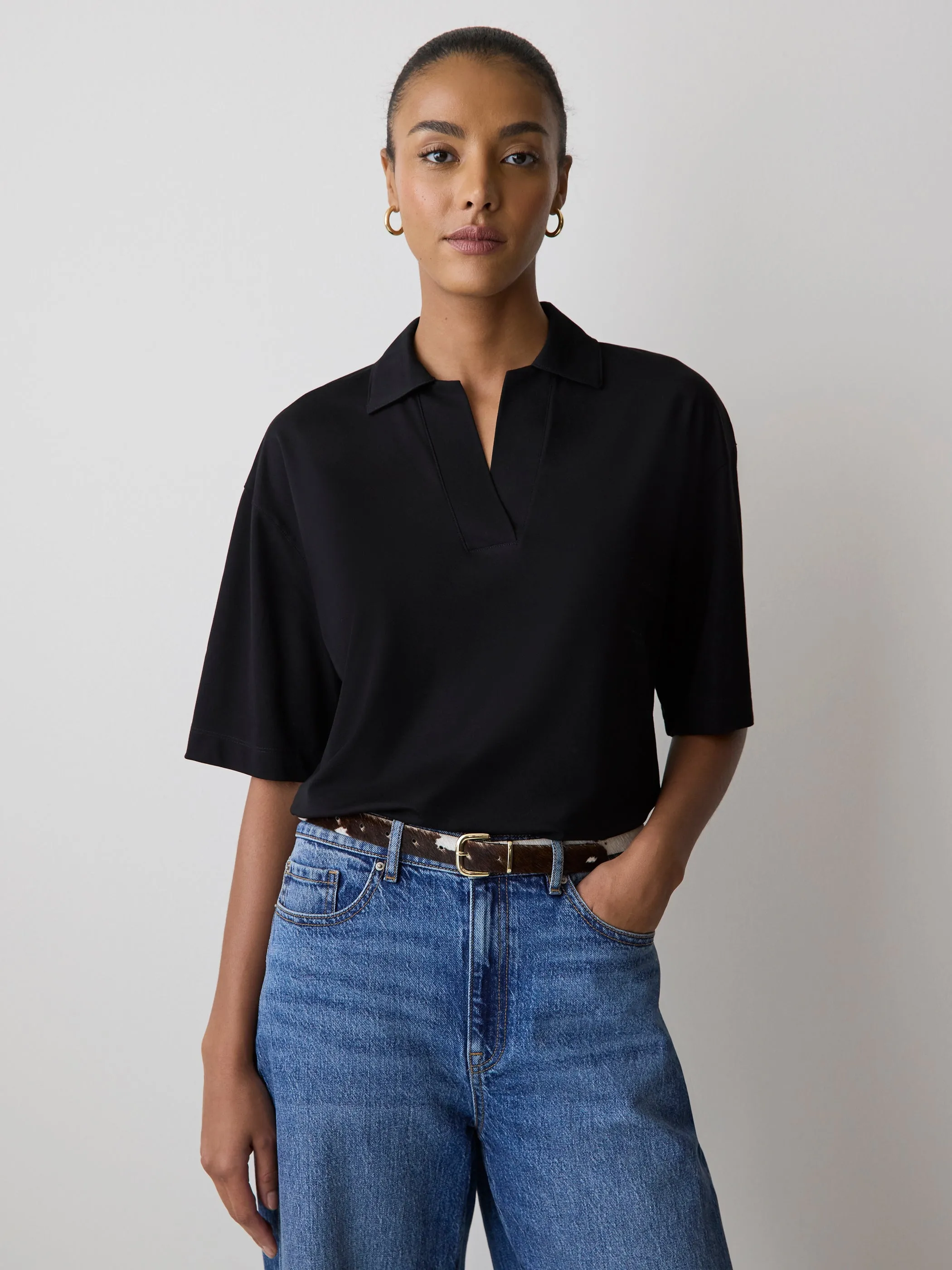 Piqué-Knit Short-Sleeve Polo sold by RW&CO.