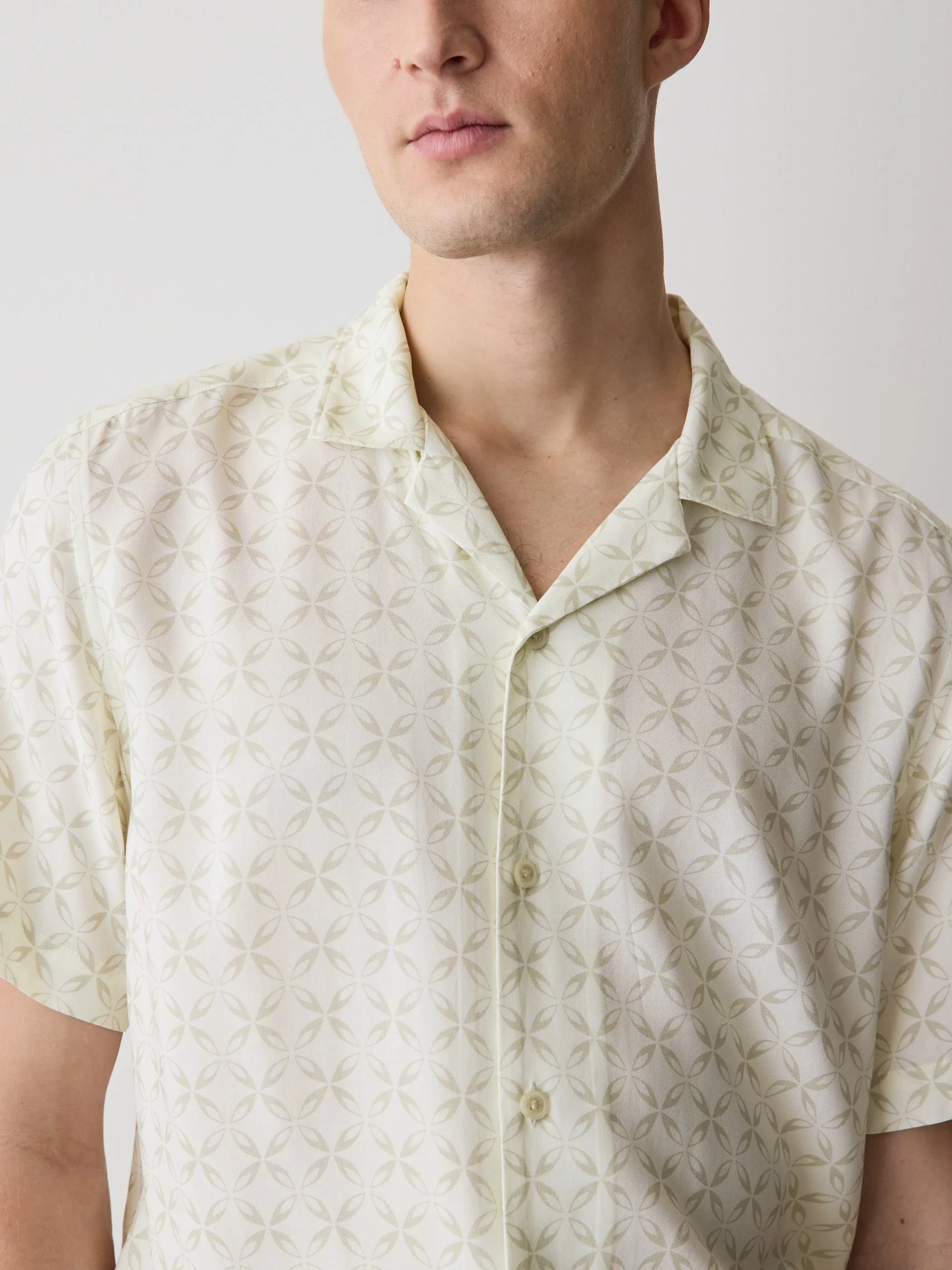 Short-Sleeve Camp-Collar Shirt with Geo Print sold by RW&CO. product image thumbnail 4