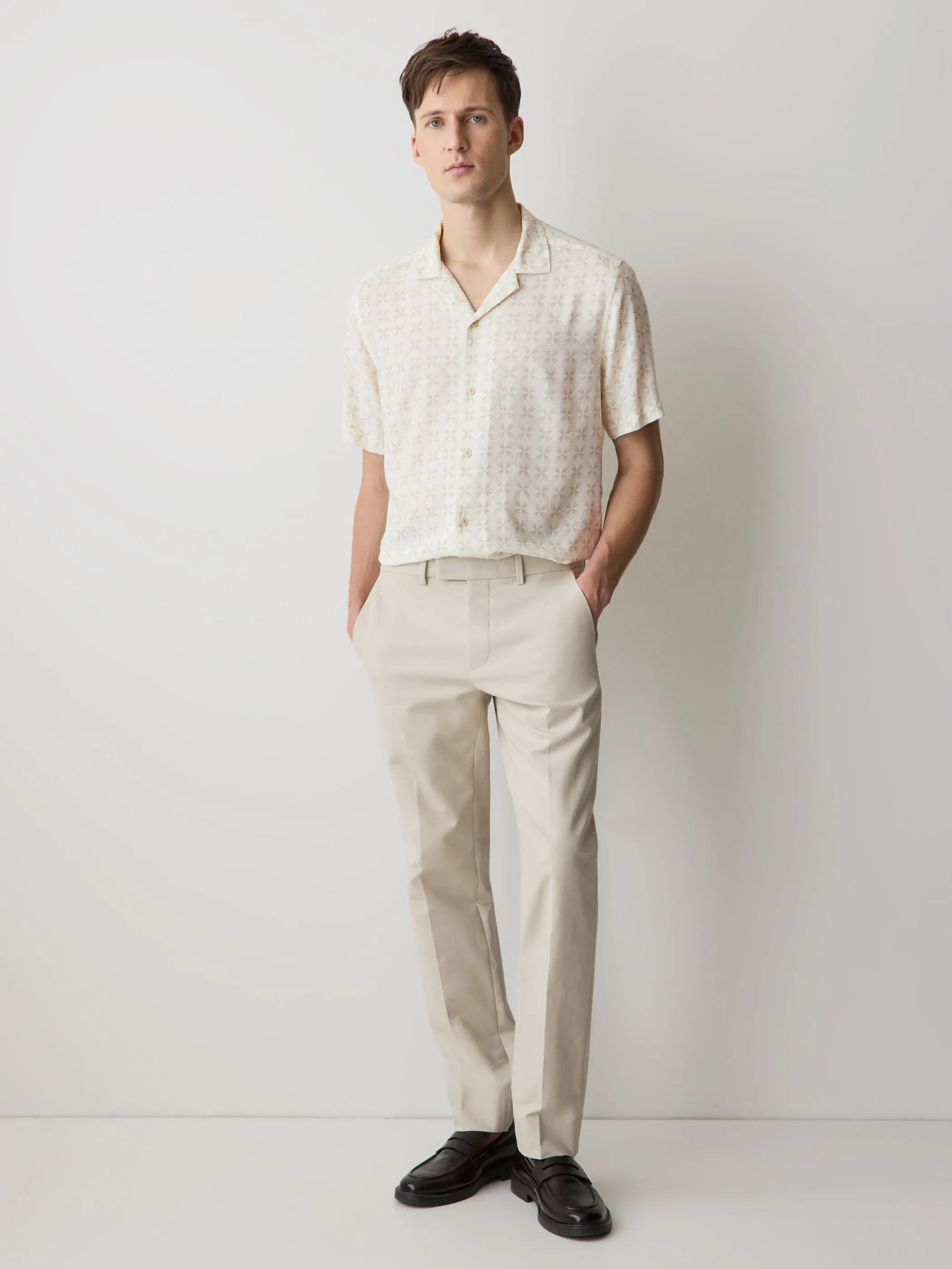 Short-Sleeve Camp-Collar Shirt with Geo Print sold by RW&CO. product image thumbnail 2