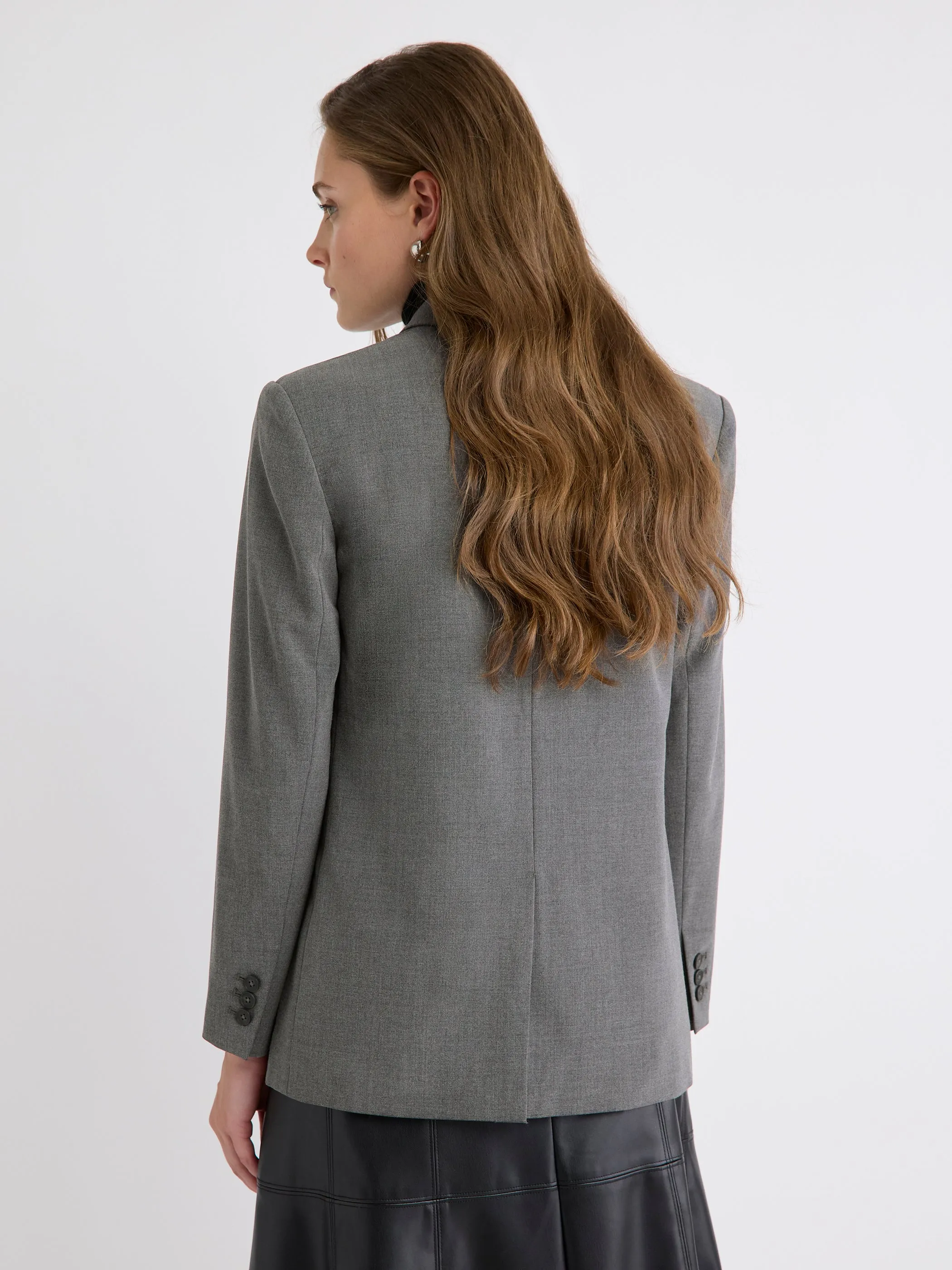 Relaxed-Fit One-Button Twill Blazer sold by RW&CO. product image thumbnail 3