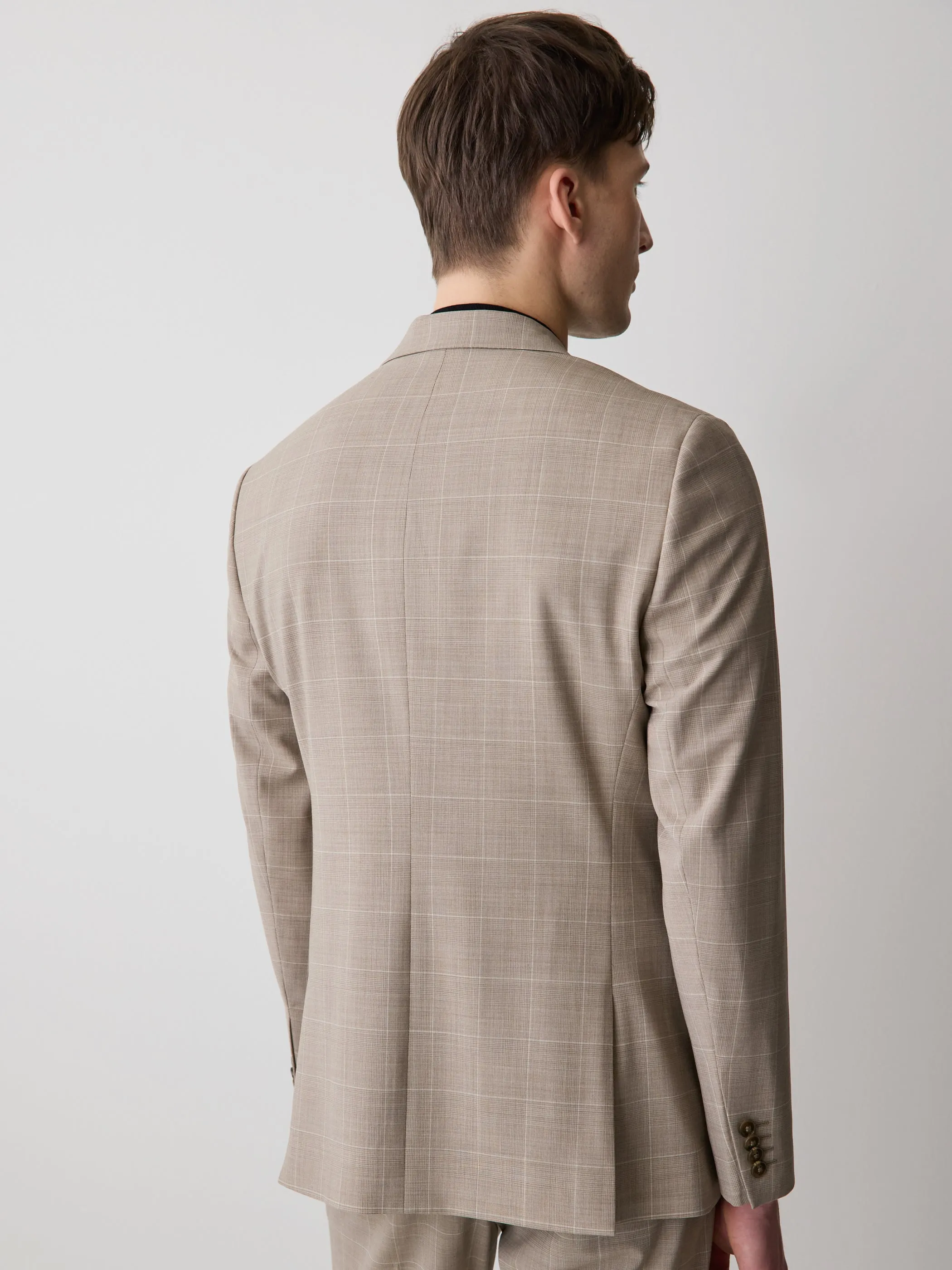 Slim Fit Wool Check Suit Blazer sold by RW&CO. product image thumbnail 3