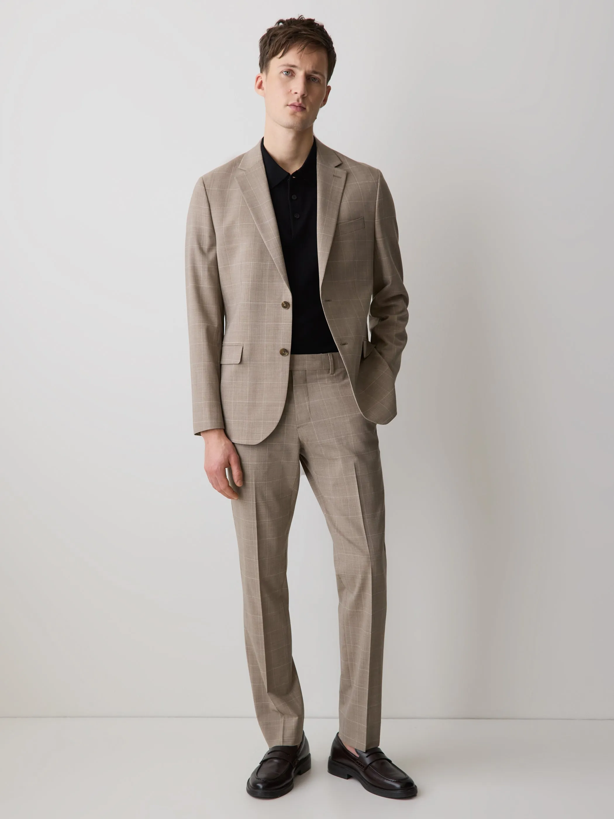 Slim Fit Wool Check Suit Blazer sold by RW&CO.