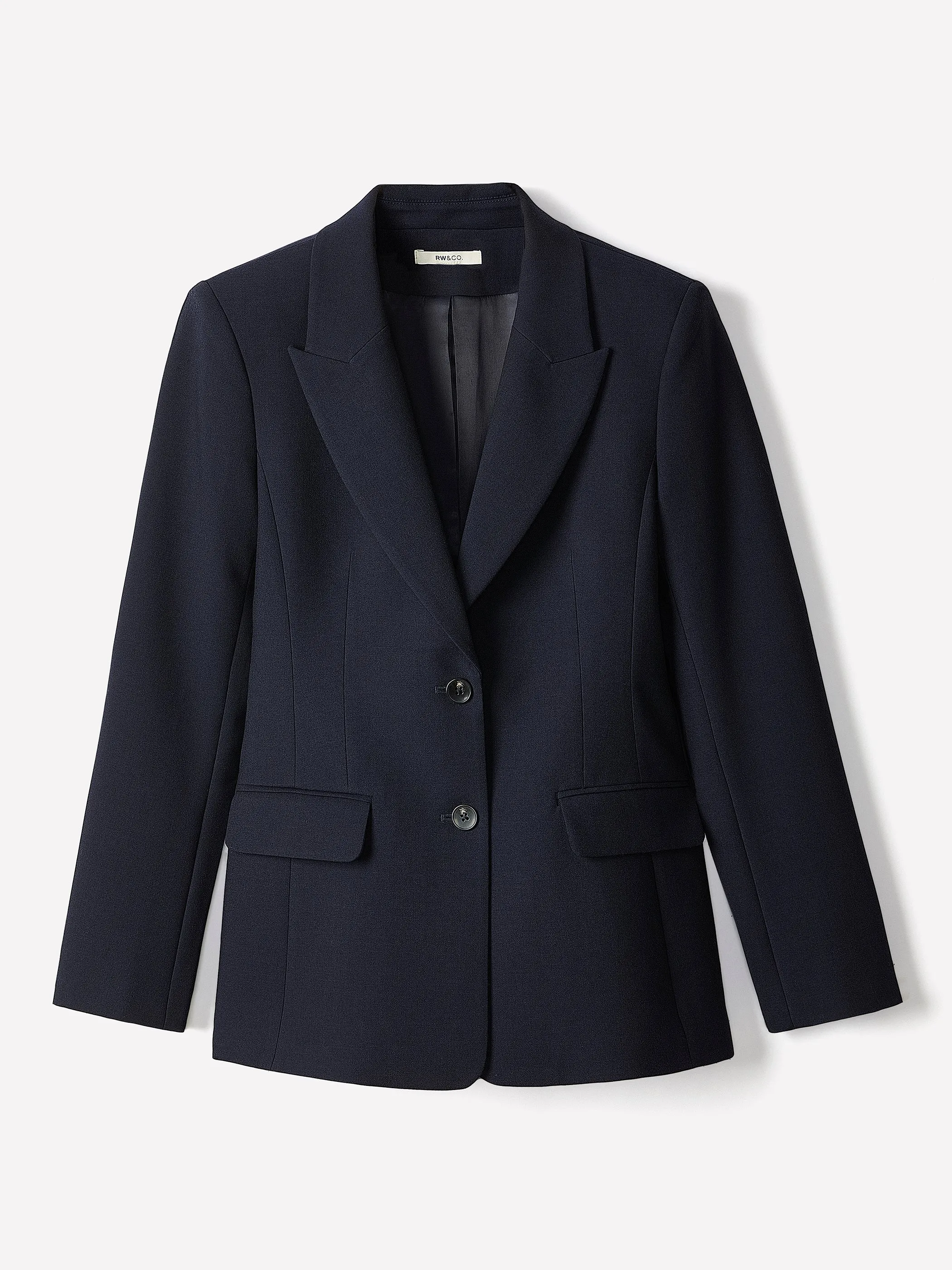 Navy Hourglass Blazer sold by RW&CO. product image thumbnail 5
