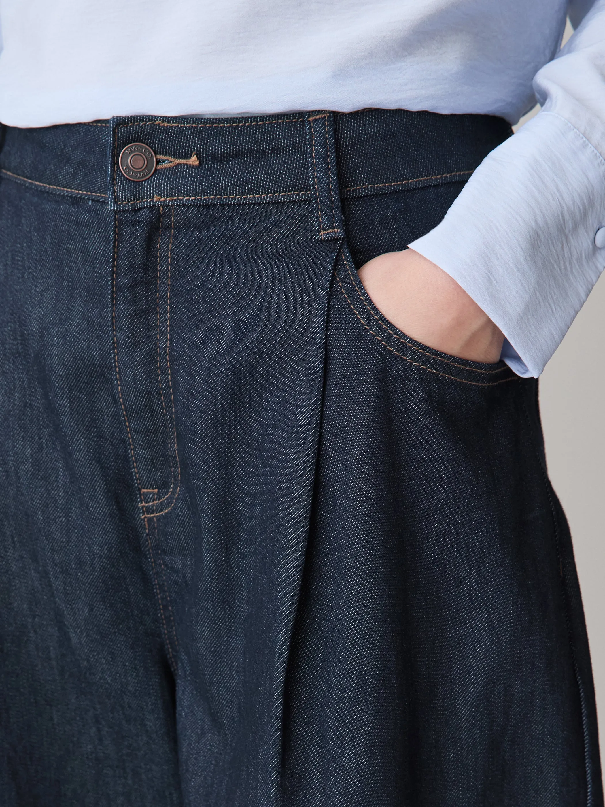 High-Rise Barrel Jeans sold by RW&CO. product image thumbnail 4