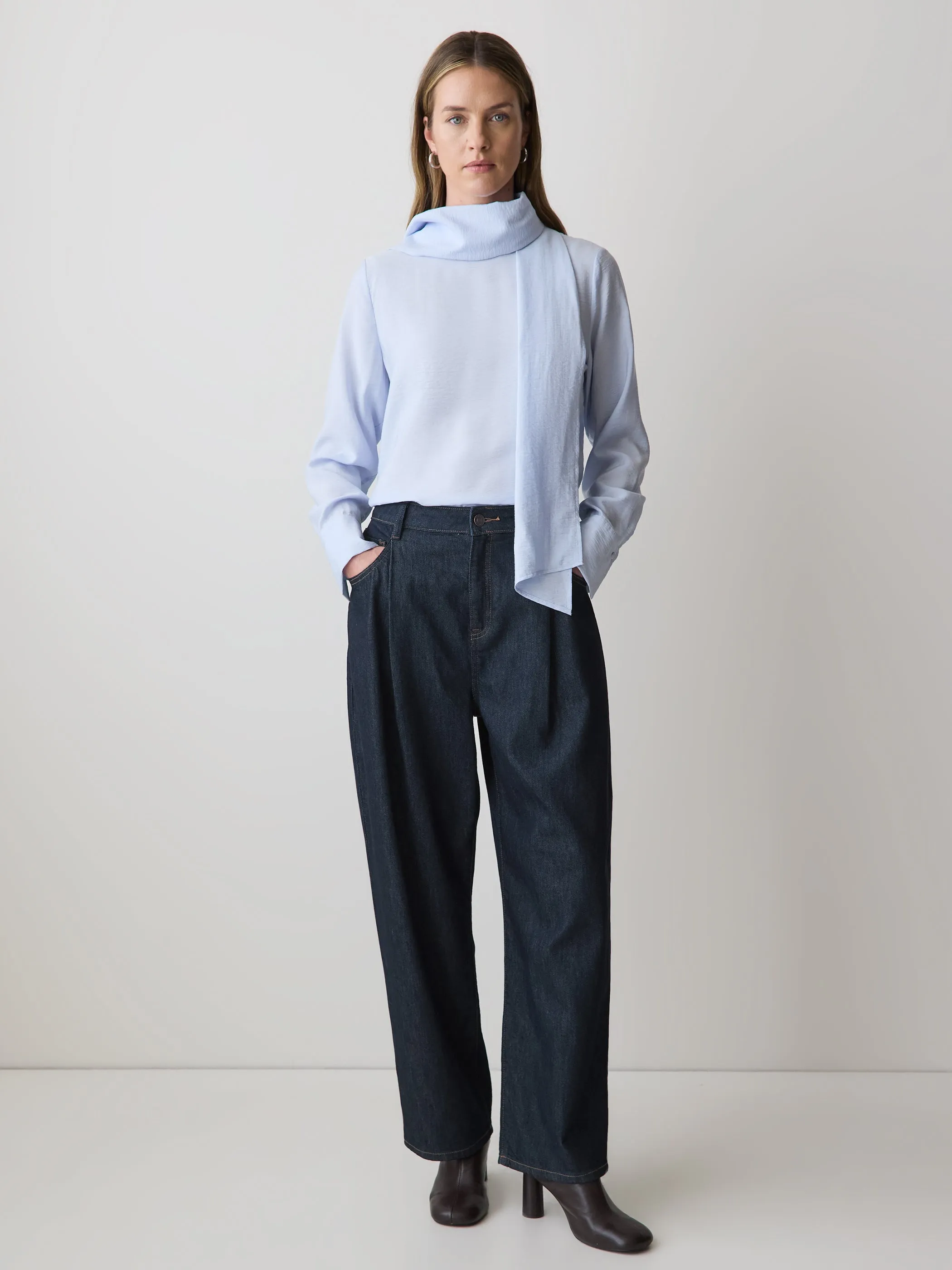 High-Rise Barrel Jeans sold by RW&CO. product image thumbnail 2