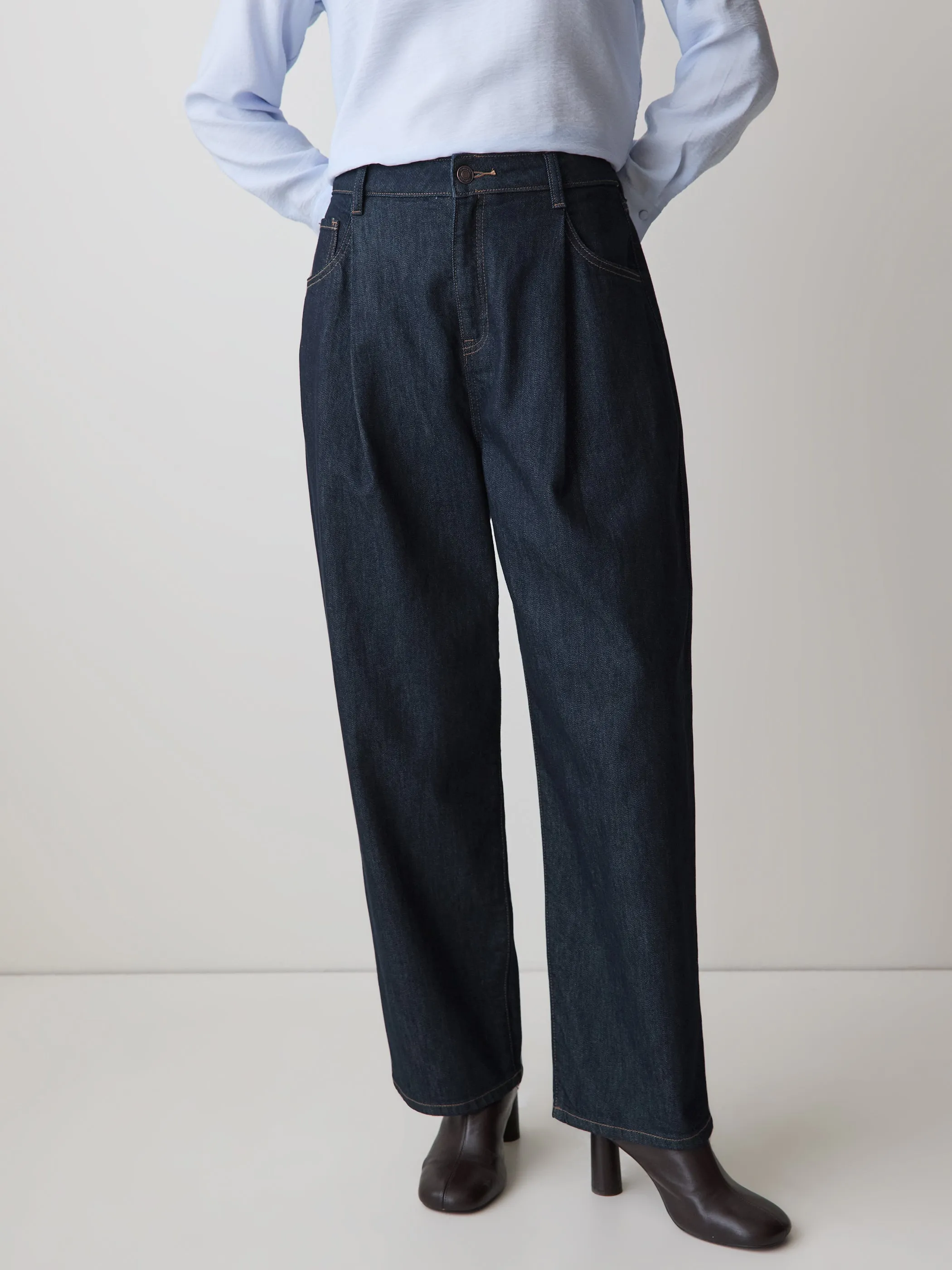High-Rise Barrel Jeans sold by RW&CO. product image thumbnail 3