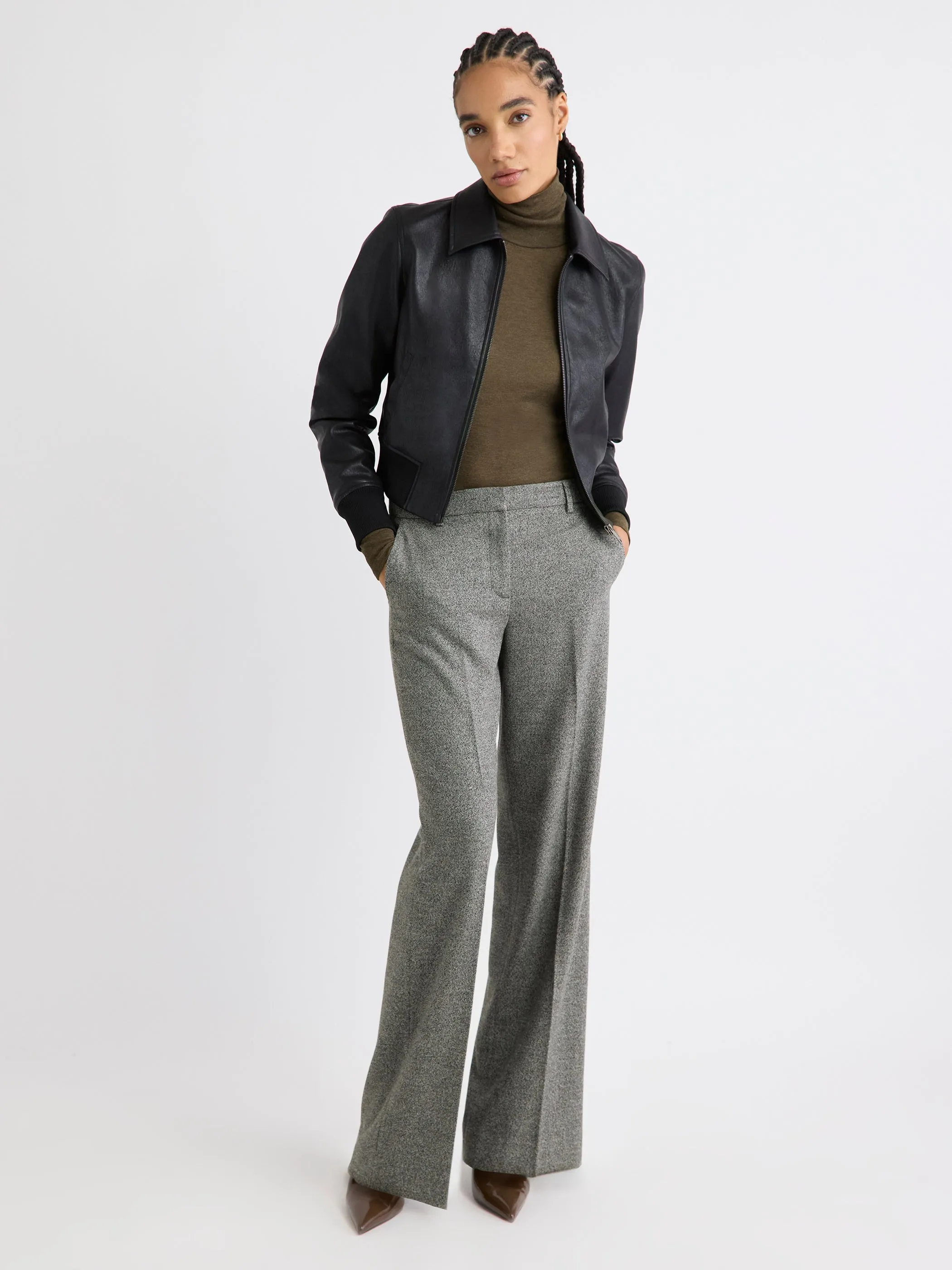 Faux Leather Bomber Jacket sold by RW&CO. product image thumbnail 2