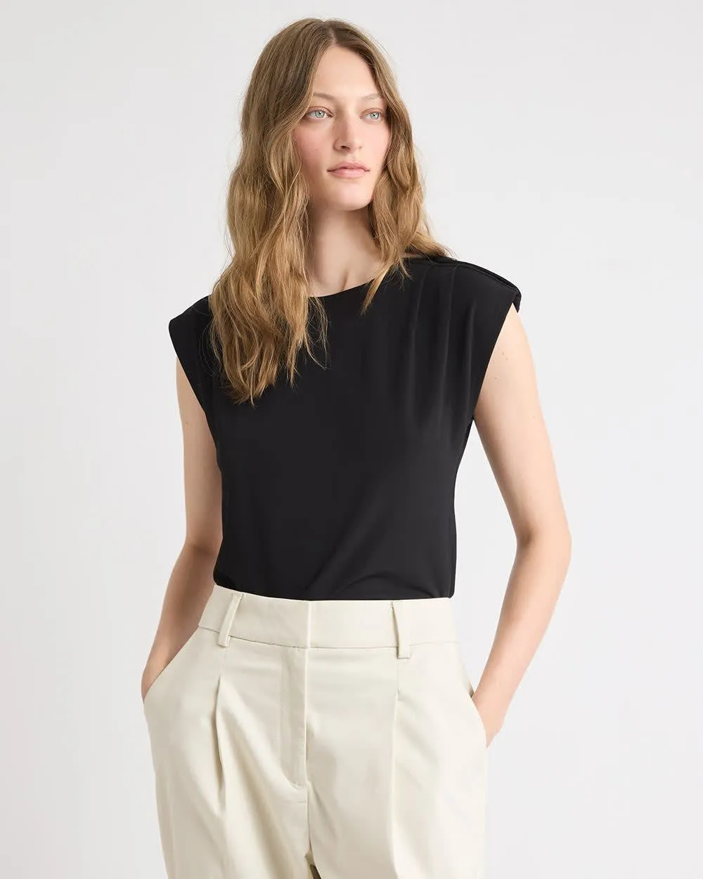 Utility-Extended-Sleeve Crew-Neck Top sold by RW&CO.