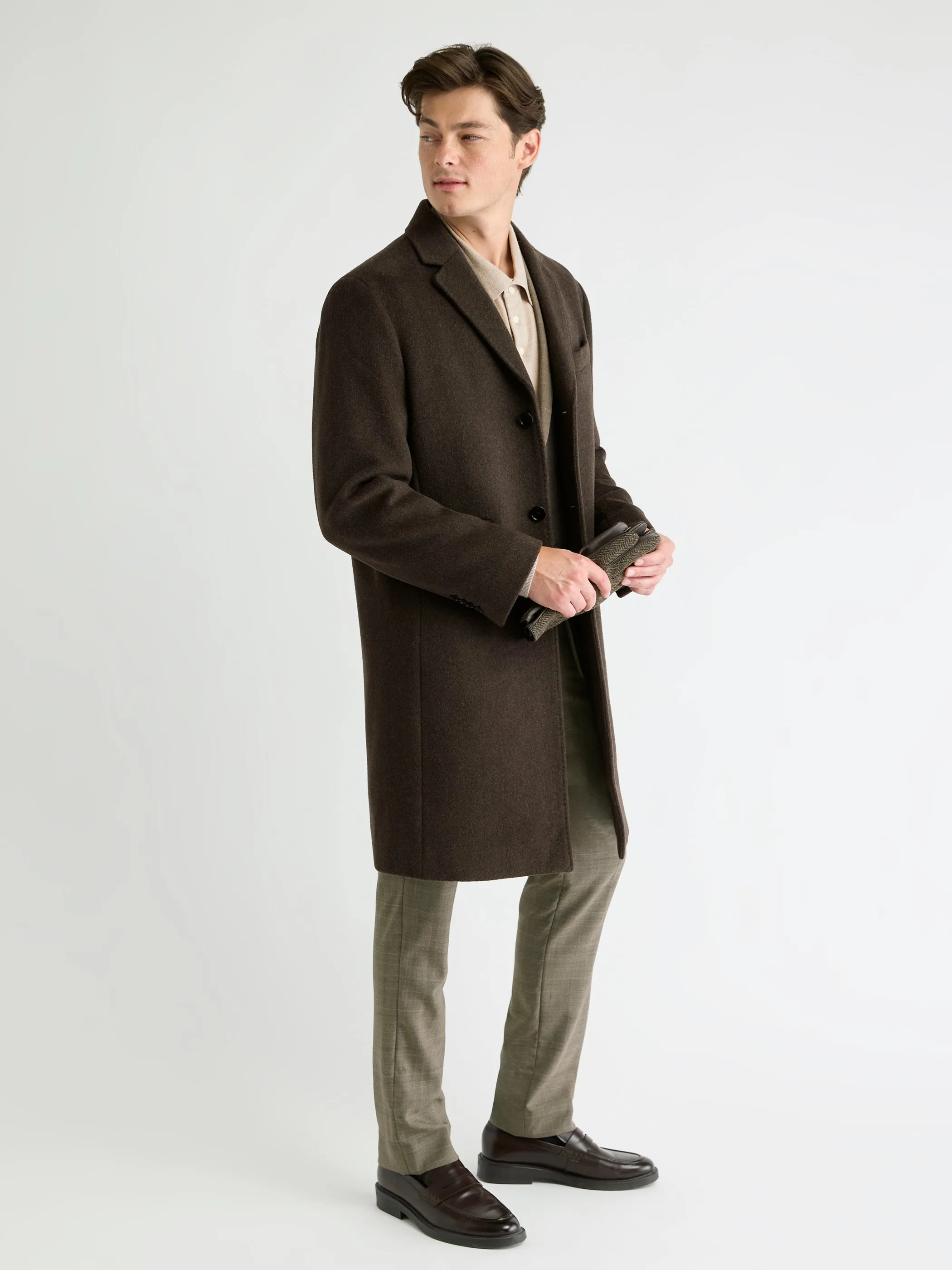 Wool and Cashmere Coat with Tailored Collar sold by RW&CO.