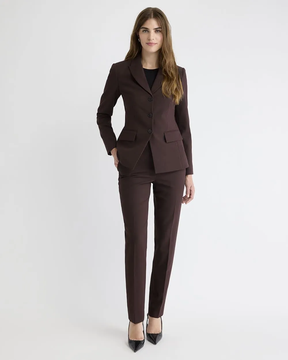 Three-Button Fitted Blazer sold by RW&CO.