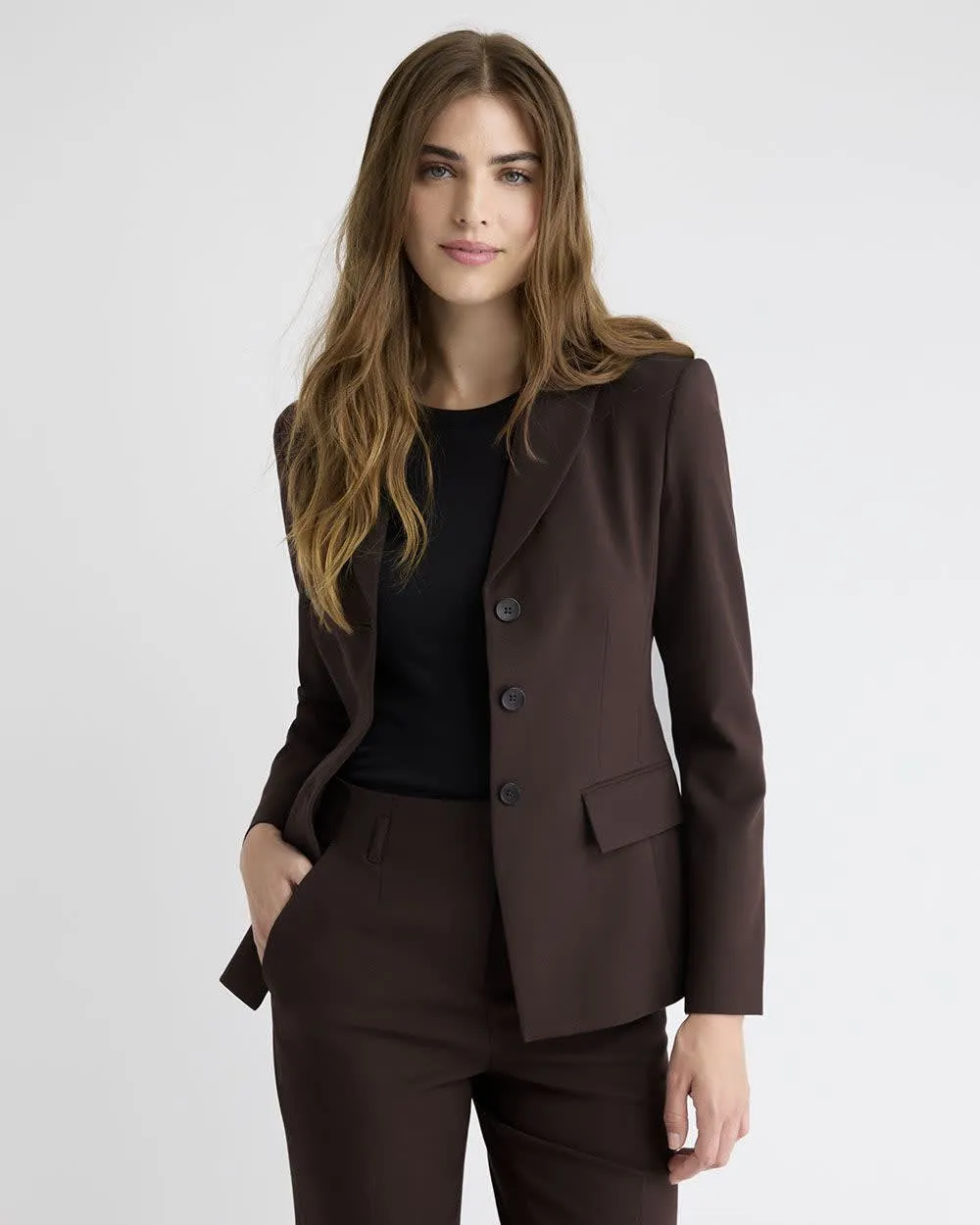 Three-Button Fitted Blazer sold by RW&CO. product image thumbnail 2