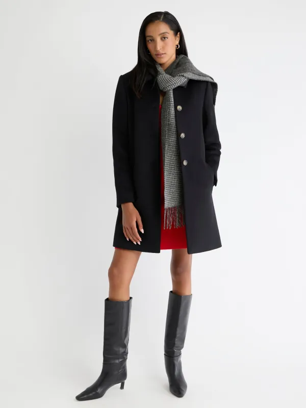 Wool-Blend Preppy Coat sold by RW&CO.