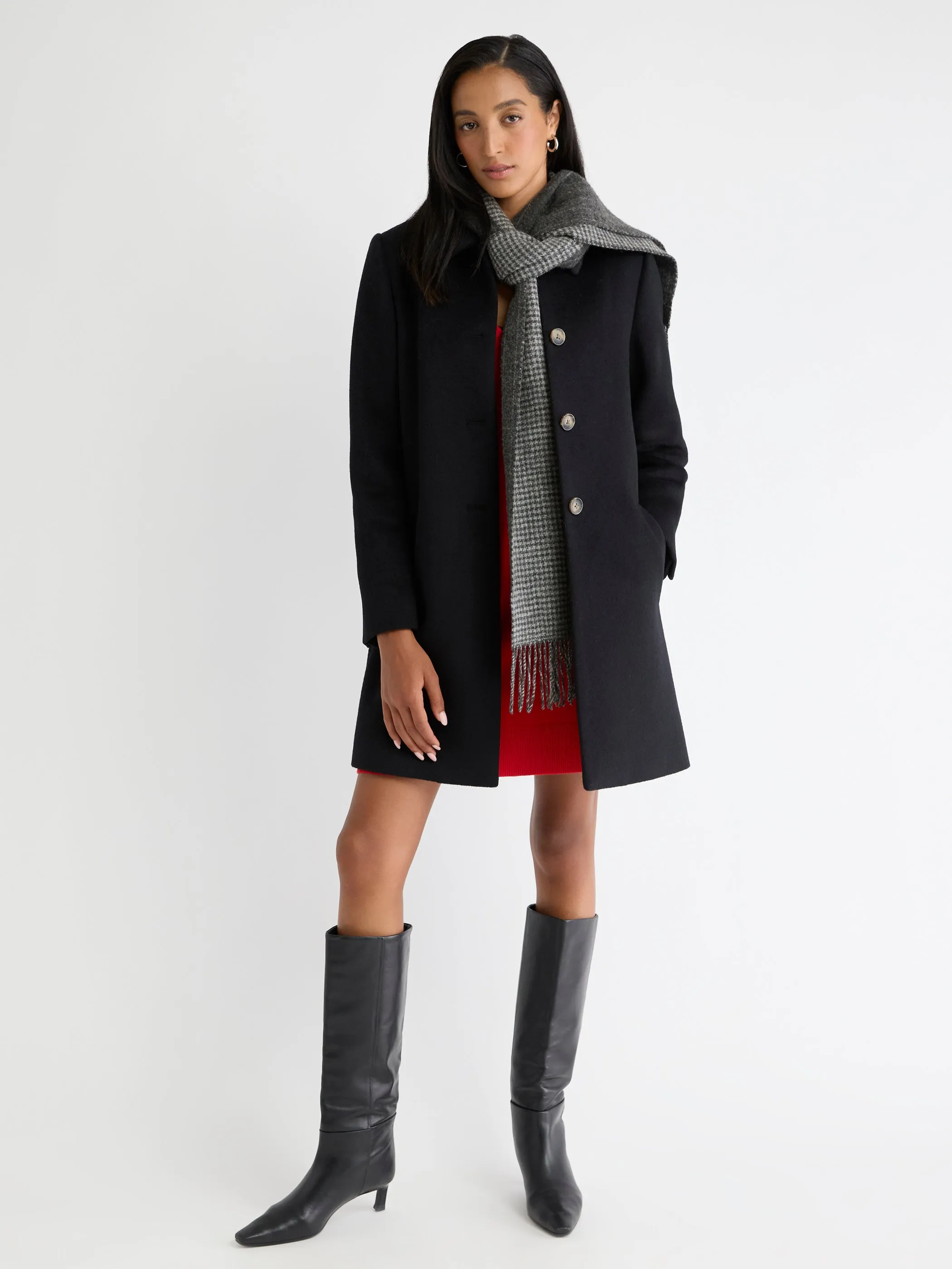 Wool-Blend Preppy Coat sold by RW&CO.