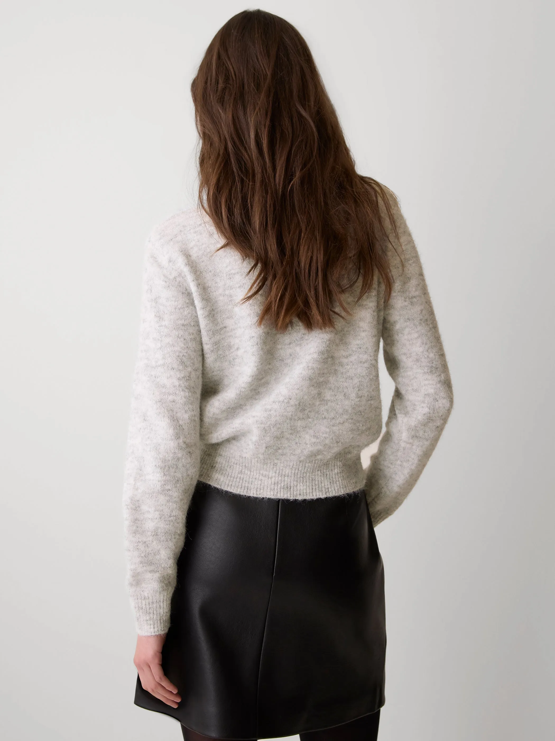 Long-Sleeve Crew-Neck Hairy-Knit Argyle Sweater sold by RW&CO. product image thumbnail 3