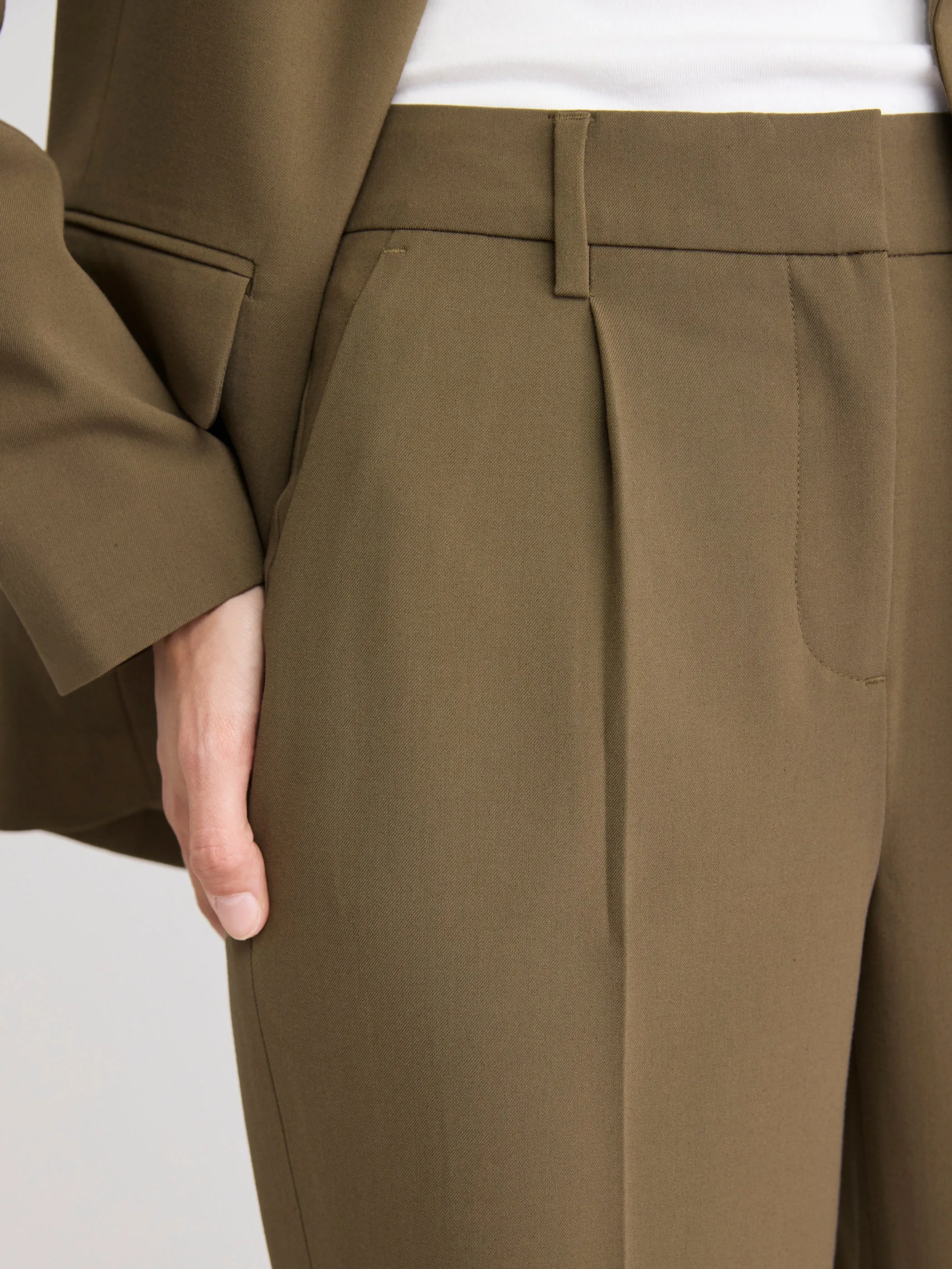 Teak Tapered-Leg High-Rise Ankle Pant sold by RW&CO. product image thumbnail 4