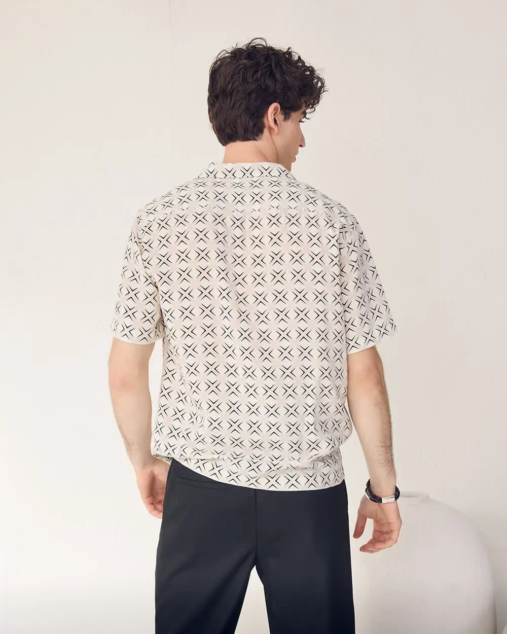 Short-Sleeve Shirt with Camp Collar sold by RW&CO. product image thumbnail 3