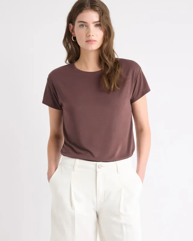 Silk-Blend Boxy Knit Top made by RW&CO.