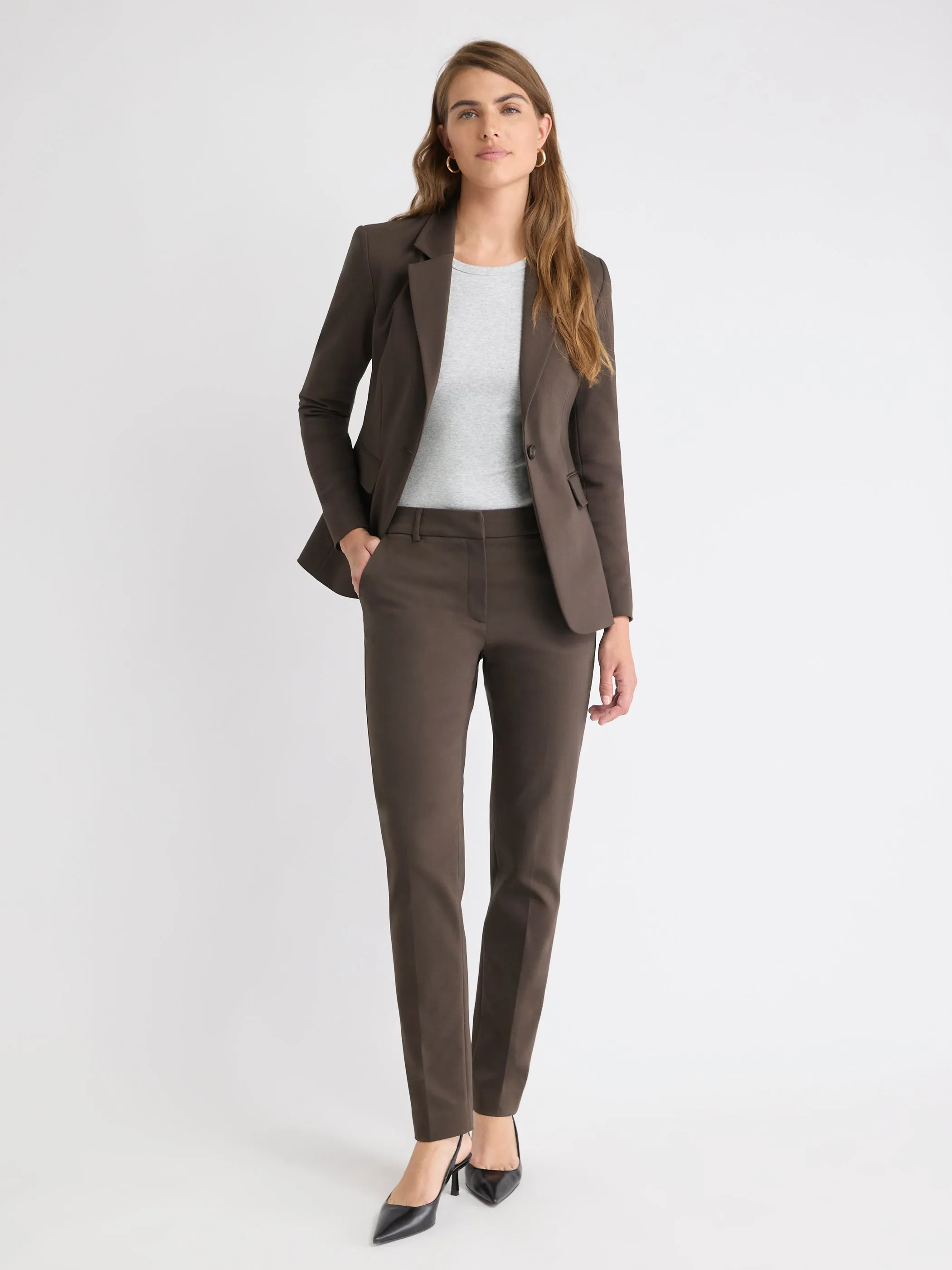 Limitless Mid-Rise Long Slim-Leg Signature Pant sold by RW&CO.