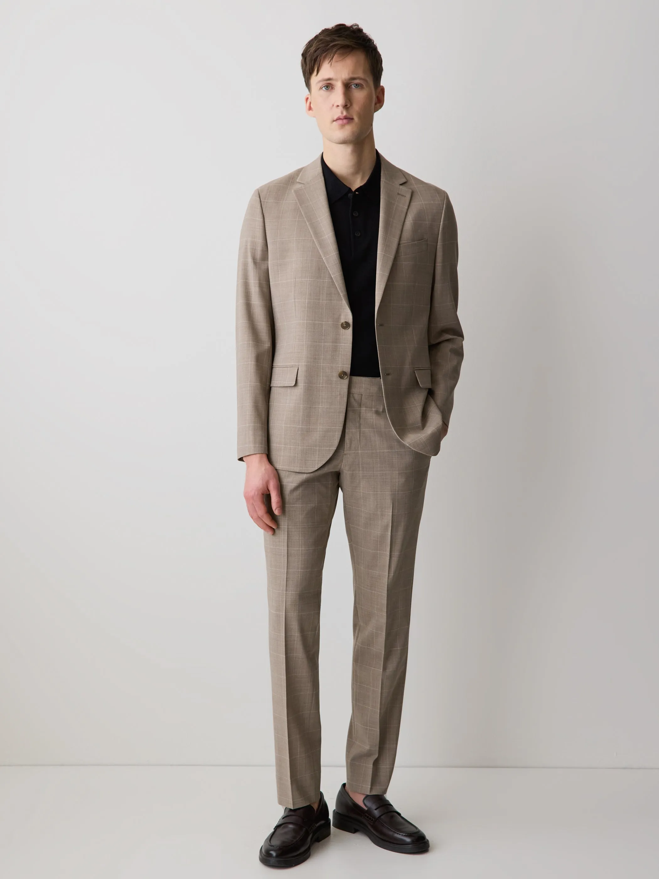 Slim-Fit Wool Check Suit Pant sold by RW&CO. product image thumbnail 2