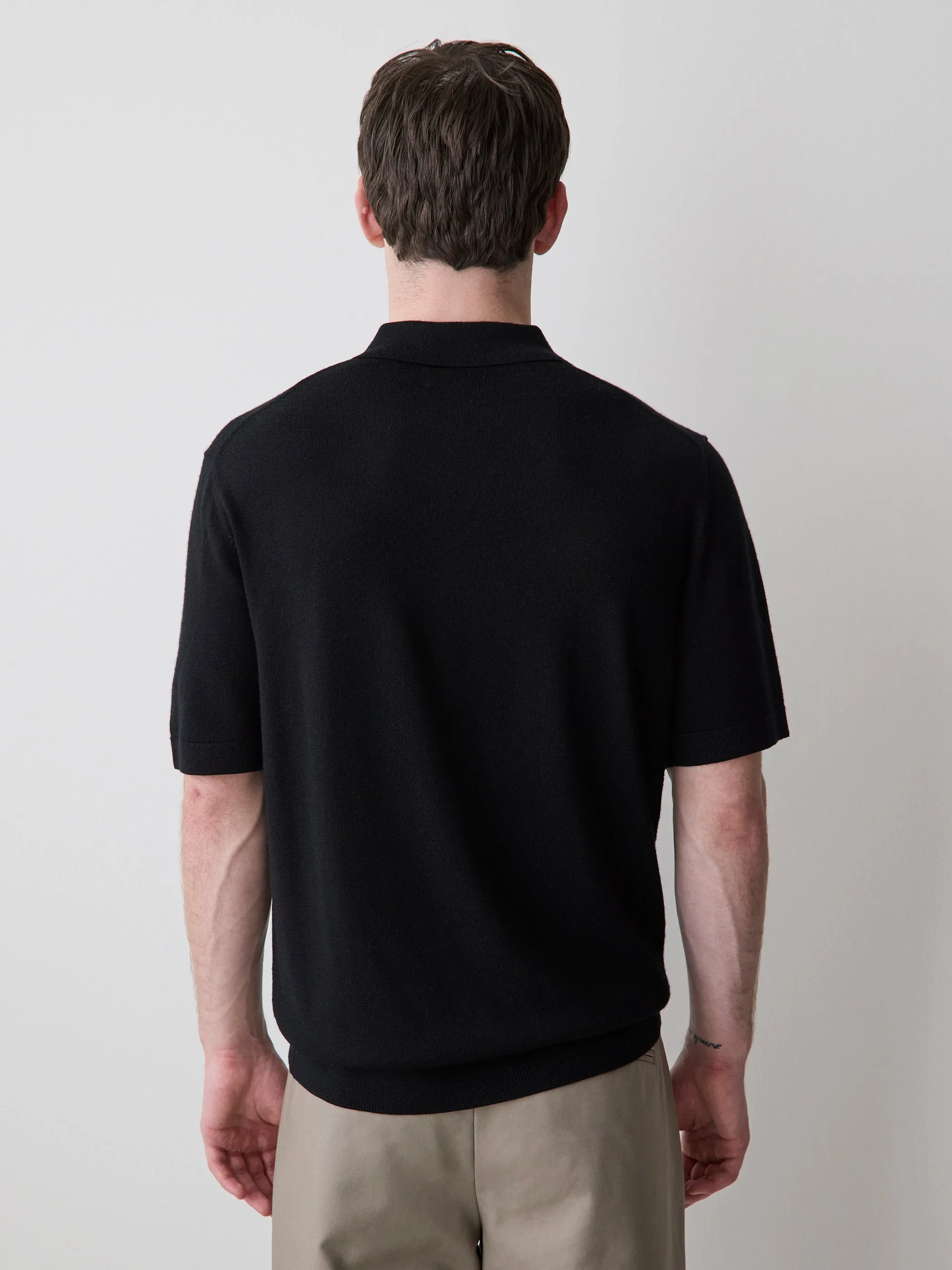 Merino-Wool Short-Sleeve Polo Sweater sold by RW&CO. product image thumbnail 3
