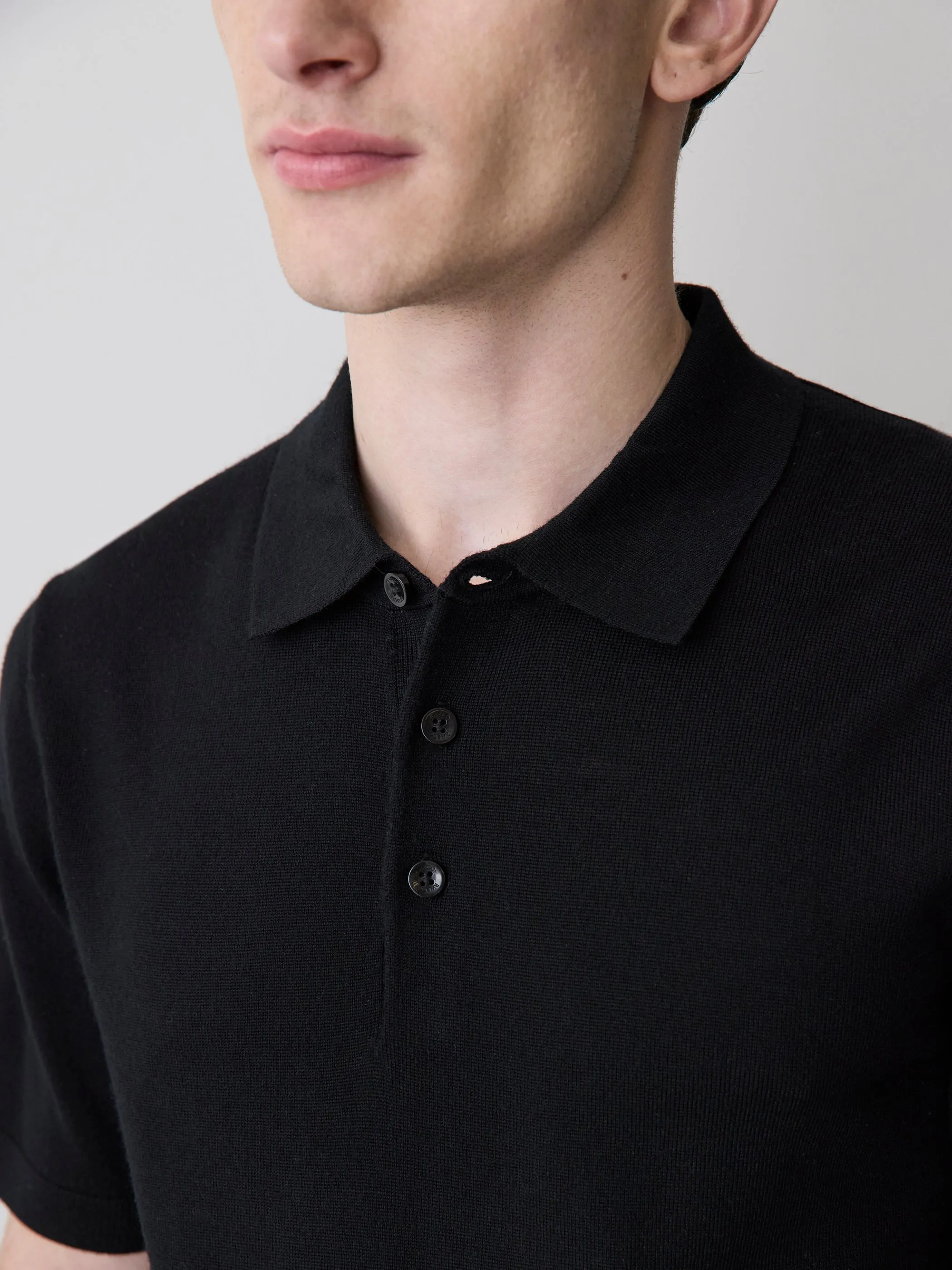 Merino-Wool Short-Sleeve Polo Sweater sold by RW&CO. product image thumbnail 4