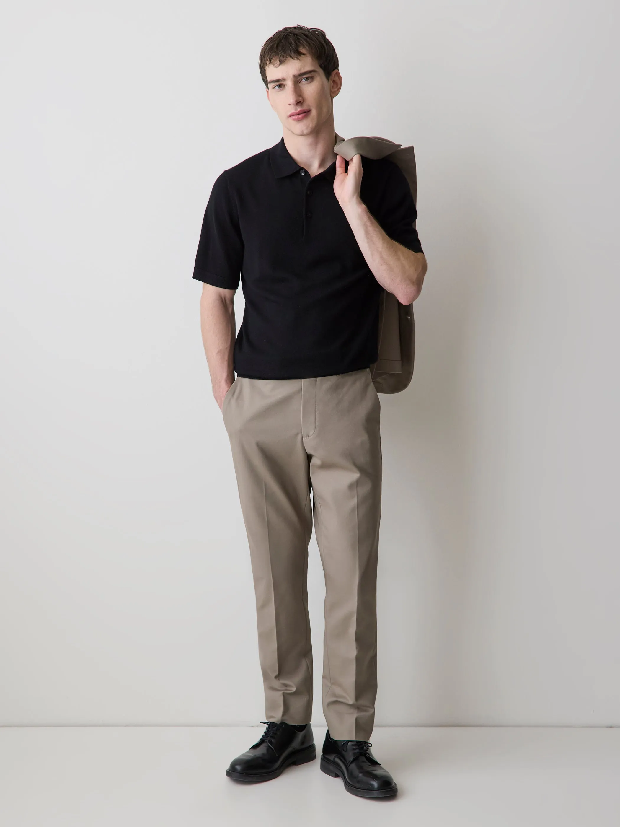 Merino-Wool Short-Sleeve Polo Sweater sold by RW&CO. product image thumbnail 2