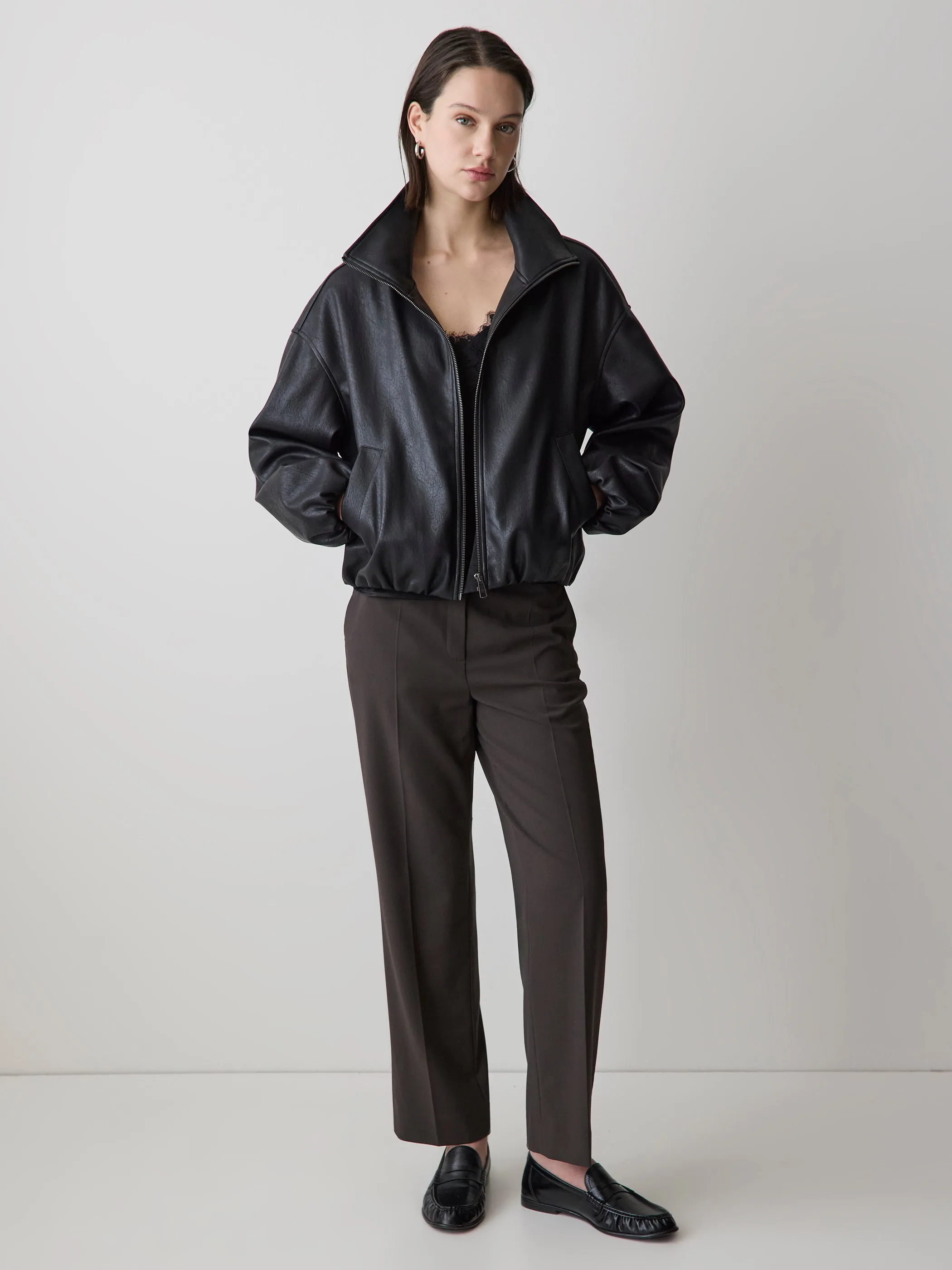 Sleeveless V-Neck Satin Blouse with Lace Trim sold by RW&CO. product image thumbnail 2