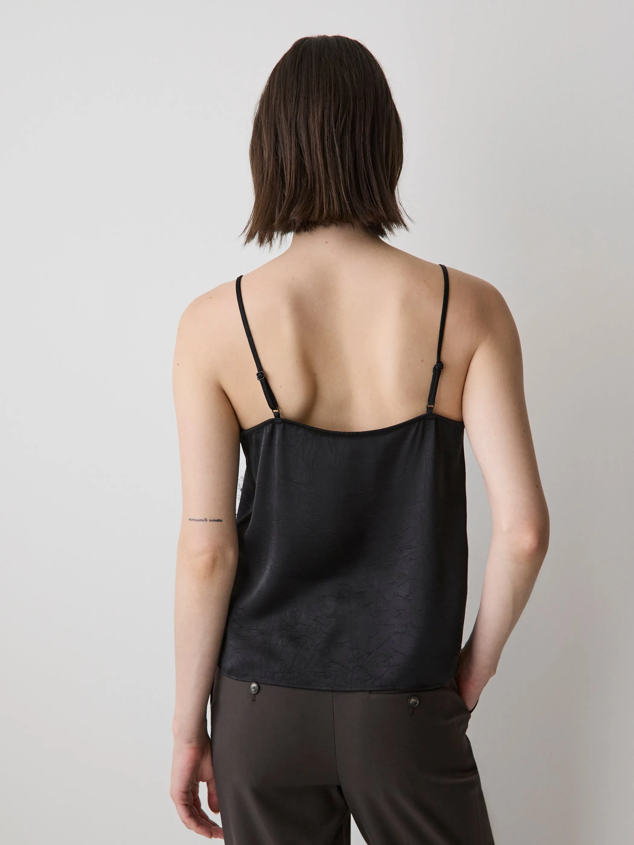 Sleeveless V-Neck Satin Blouse with Lace Trim sold by RW&CO. product image thumbnail 3