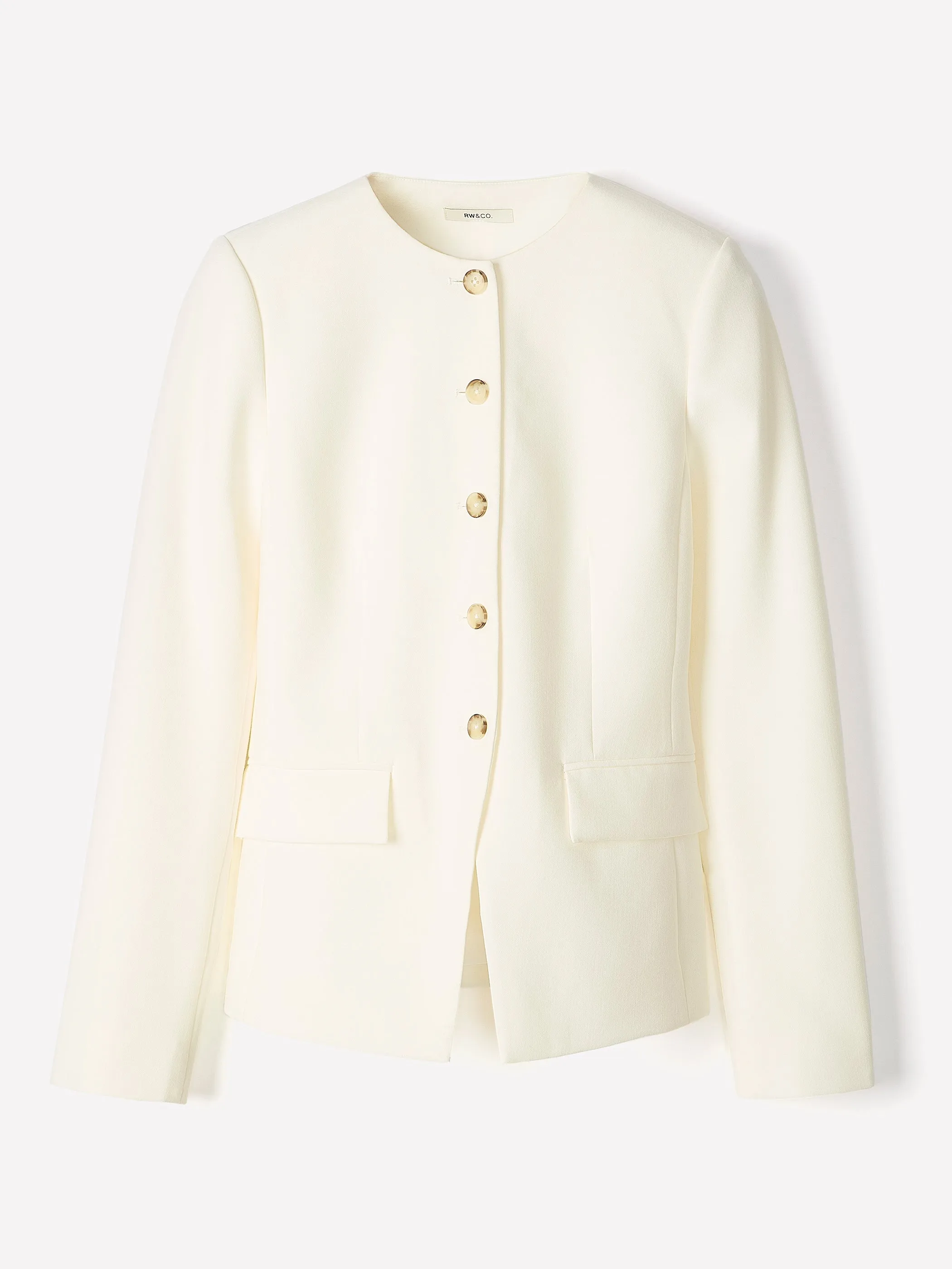 Collarless Fitted Blazer sold by RW&CO. product image thumbnail 5
