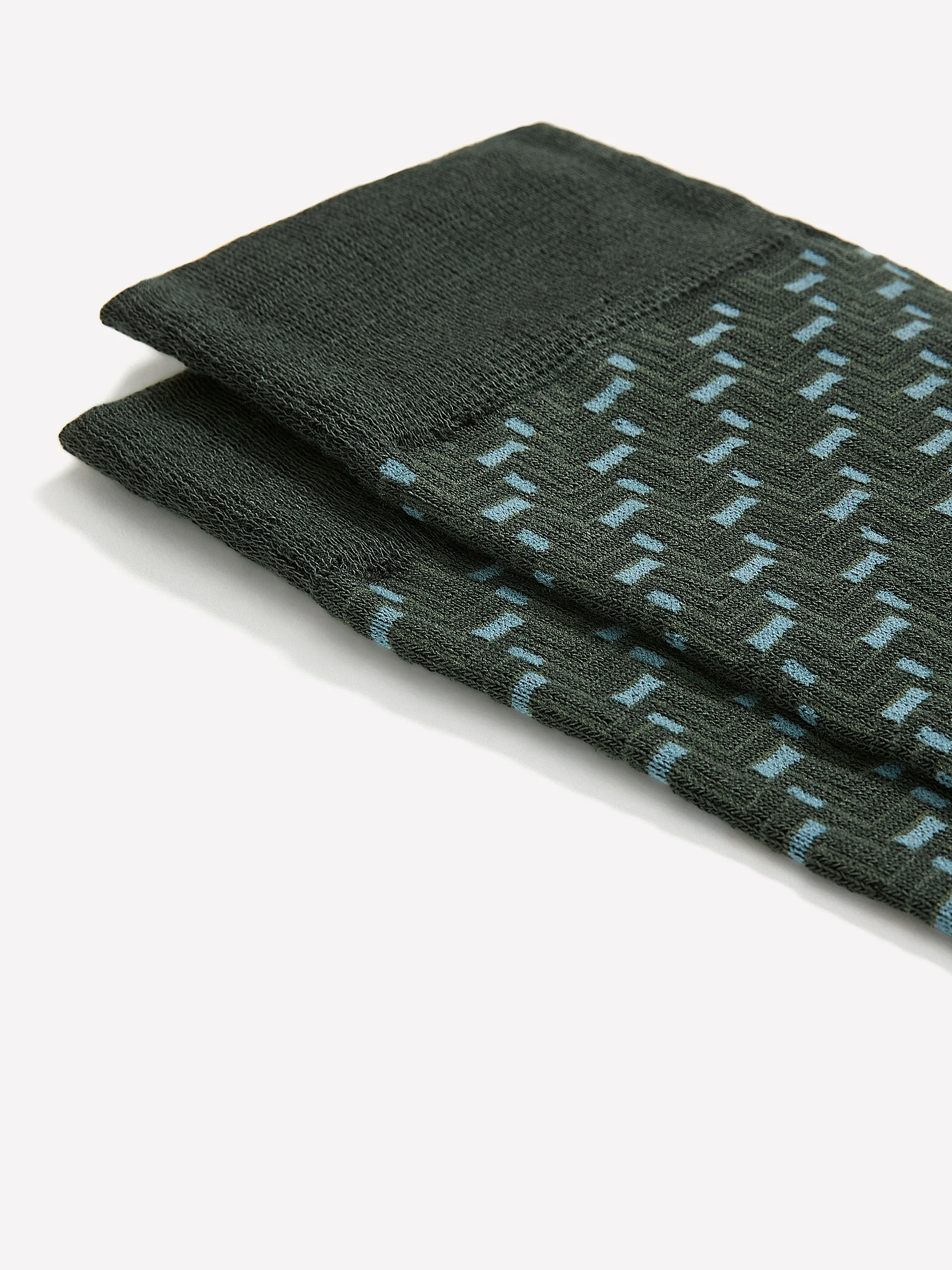 Green Dress Socks with Geo Pattern sold by RW&CO. product image thumbnail 2