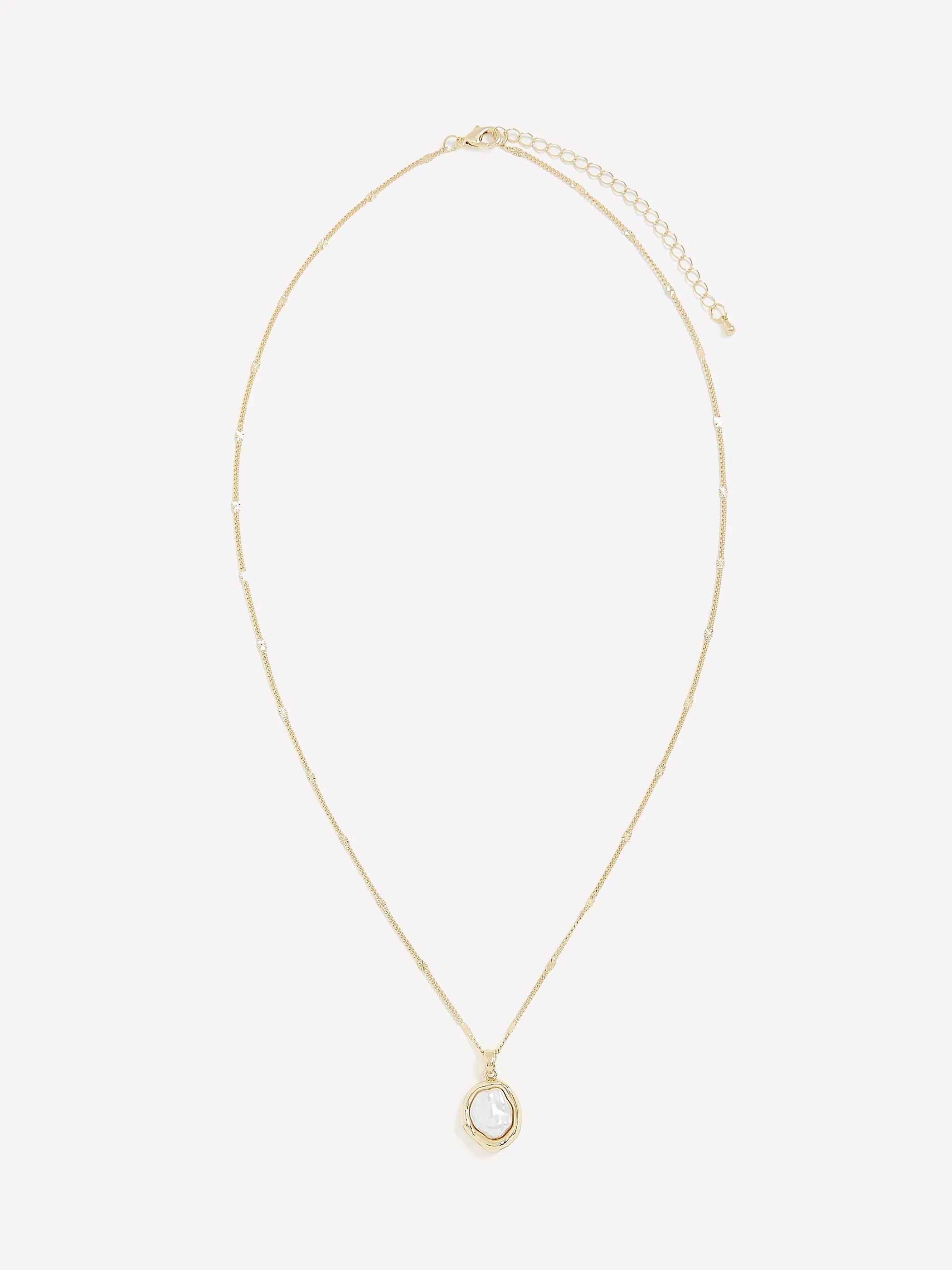 Long Necklace with Baroque Pearl Pendant sold by RW&CO.