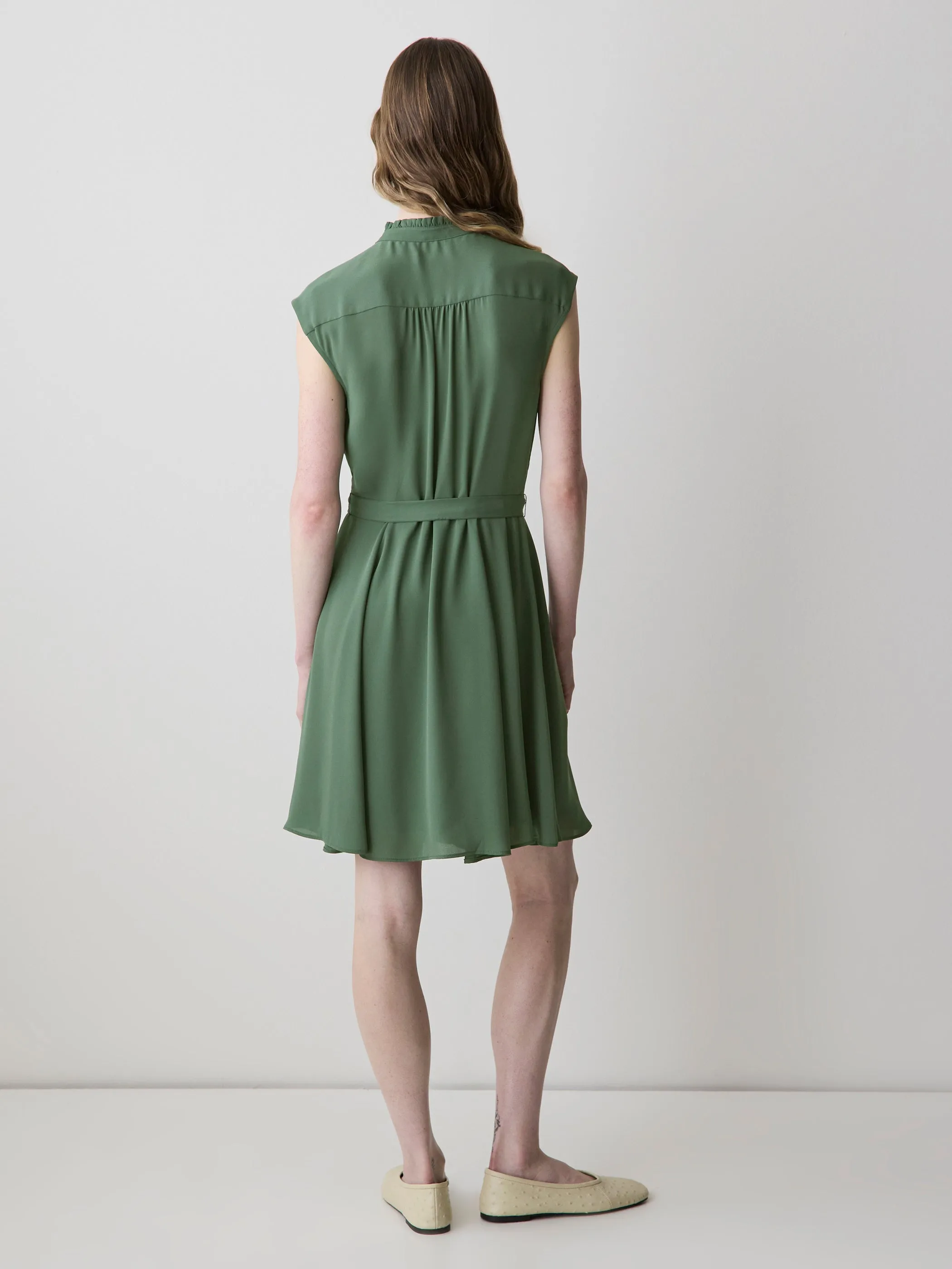 Sleeveless Mock-Neck Buttoned-Down Mini Dress sold by RW&CO. product image thumbnail 3