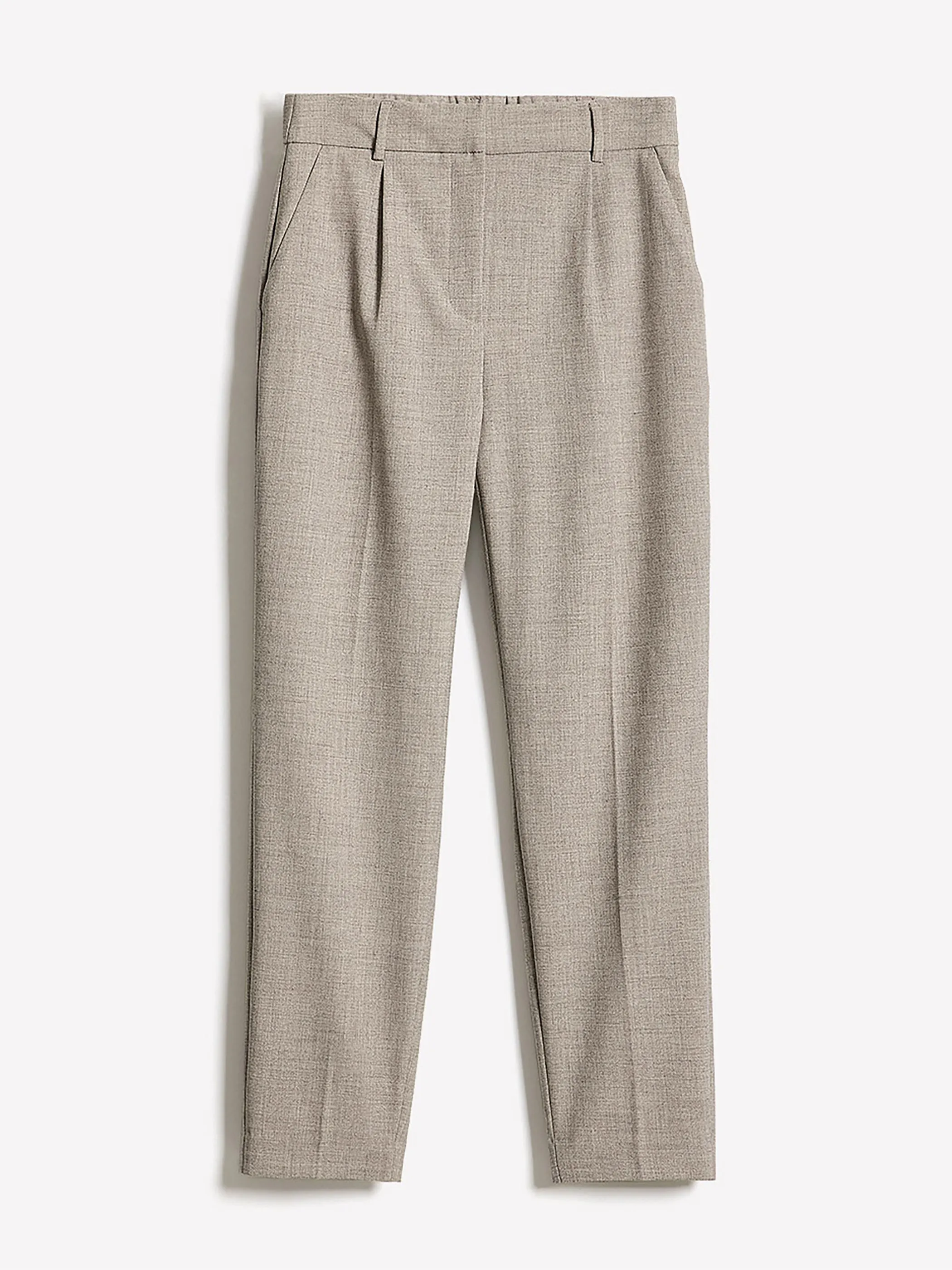 Taupe Tapered-Leg High-Rise Ankle Pant sold by RW&CO. product image thumbnail 4