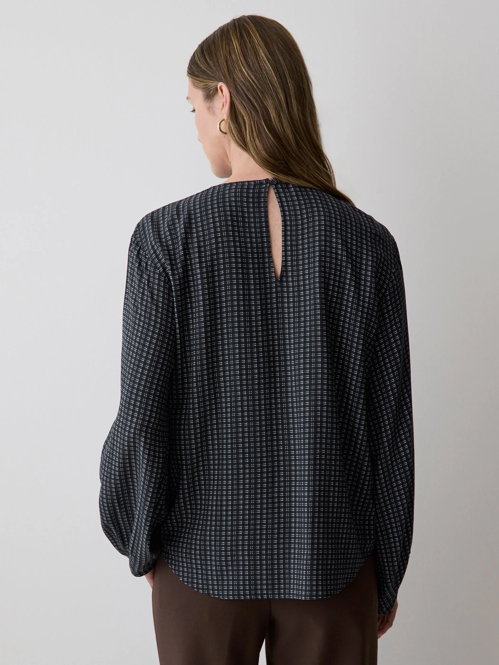 Long-Sleeve Popover Blouse with Scarf Neckline sold by RW&CO. product image thumbnail 3
