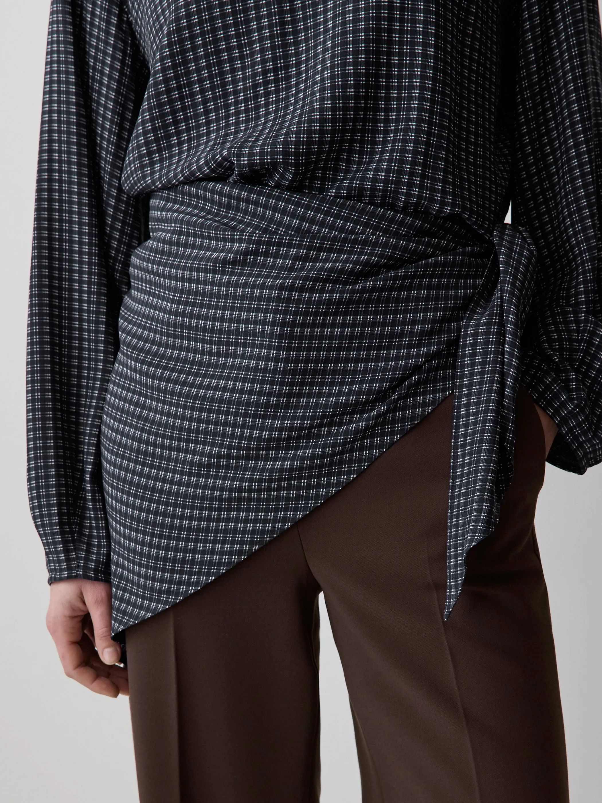 Long-Sleeve Popover Blouse with Scarf Neckline sold by RW&CO. product image thumbnail 4