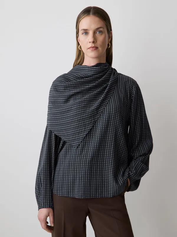 Long-Sleeve Popover Blouse with Scarf Neckline sold by RW&CO.