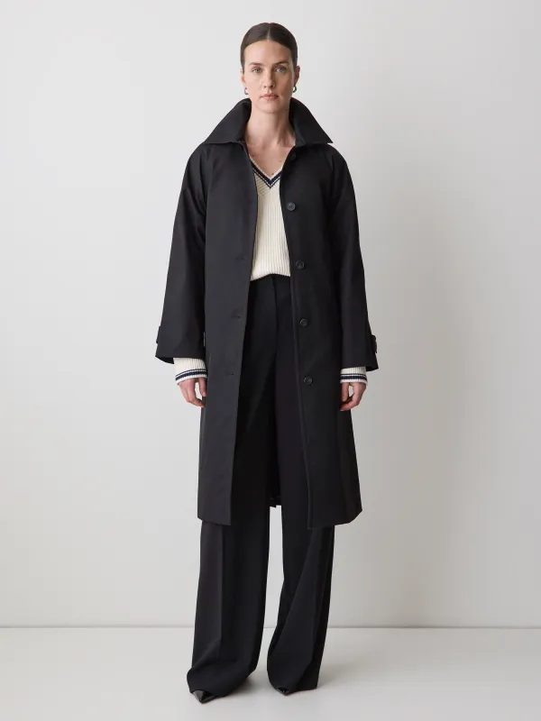 Twill Trench Coat with Removable Belt made by RW&CO.