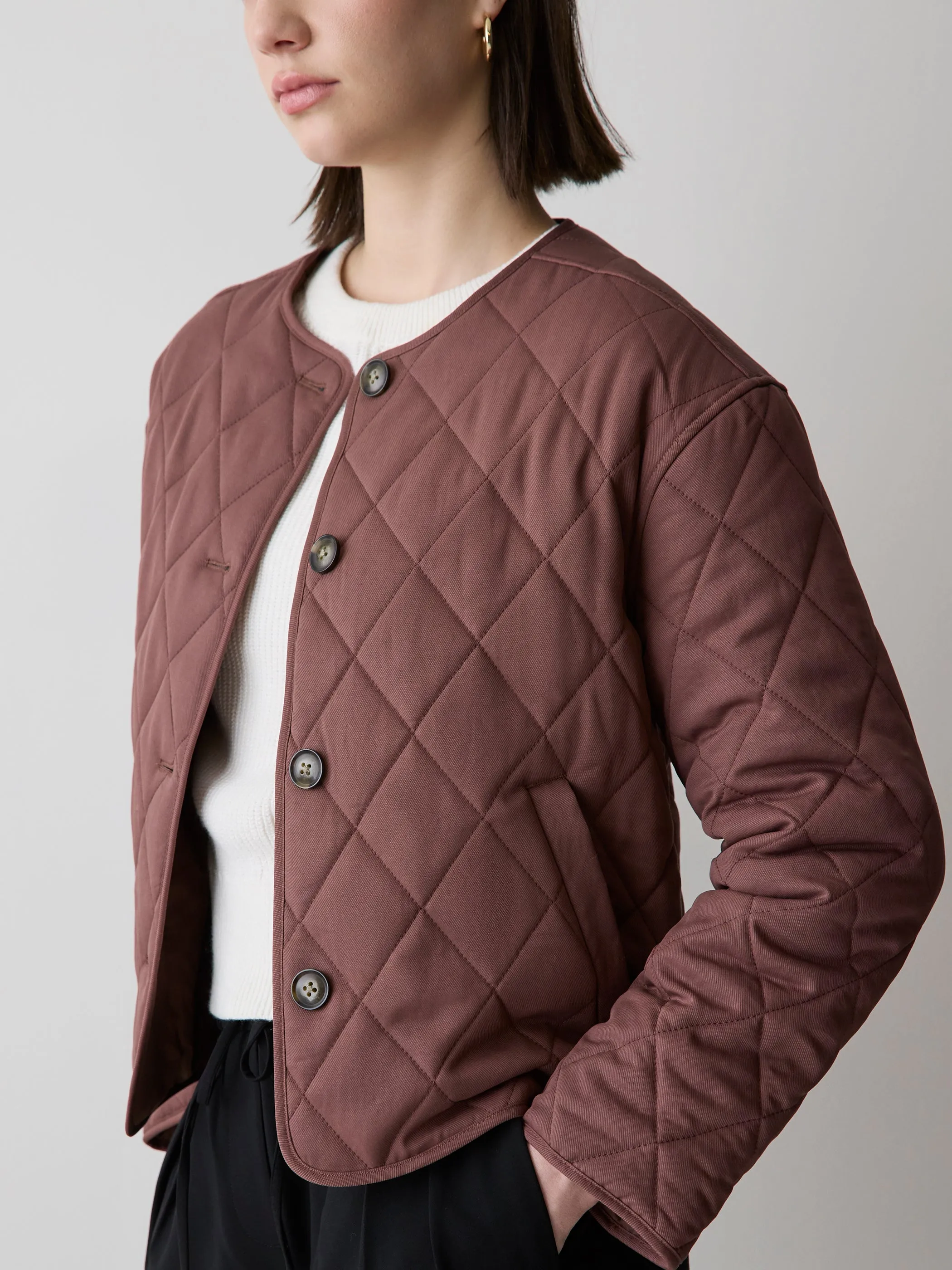 Boxy Quilted Jacket sold by RW&CO. product image thumbnail 4