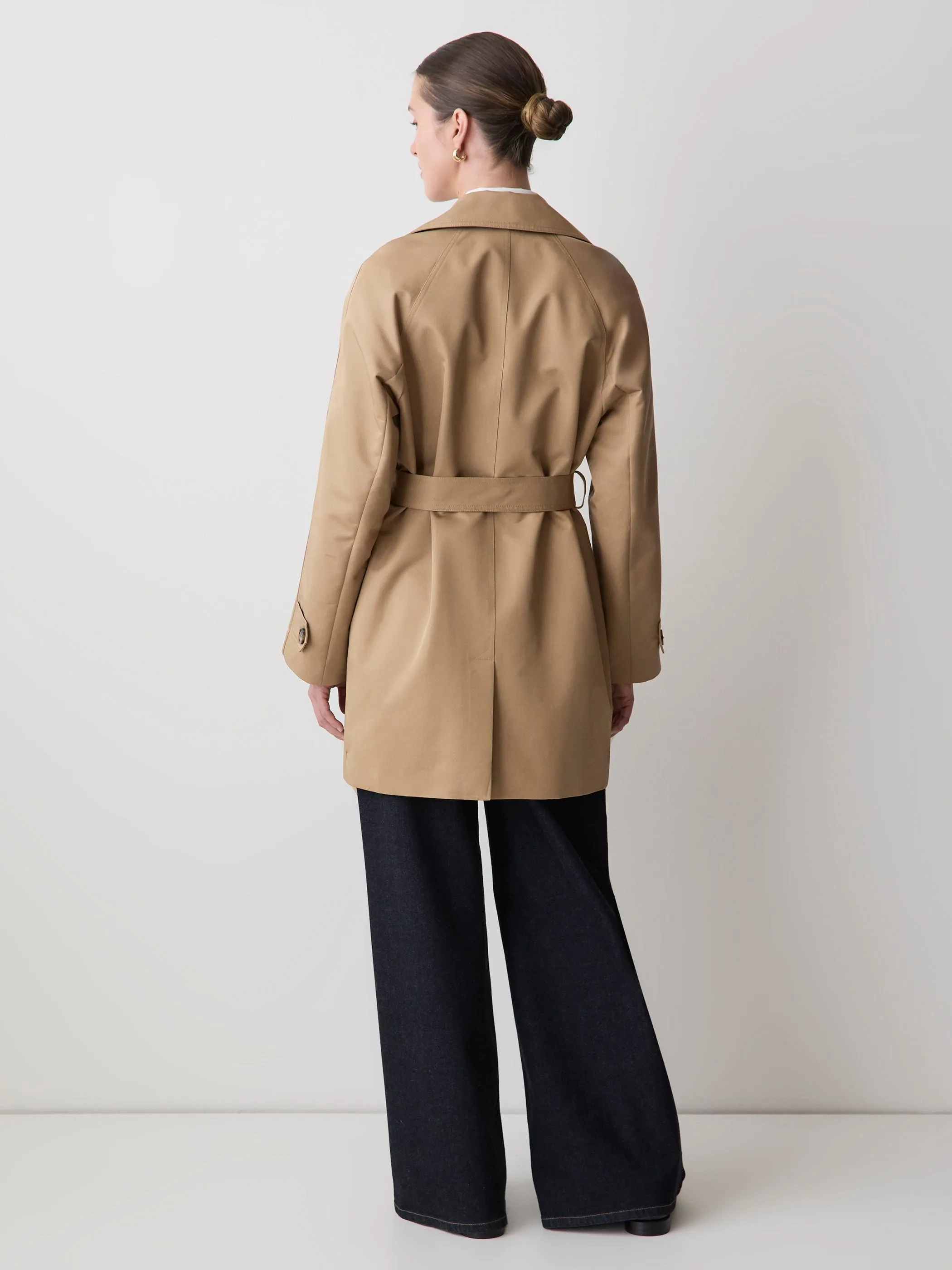 Double-Breasted Twill Trench Coat with Belt sold by RW&CO. product image thumbnail 2
