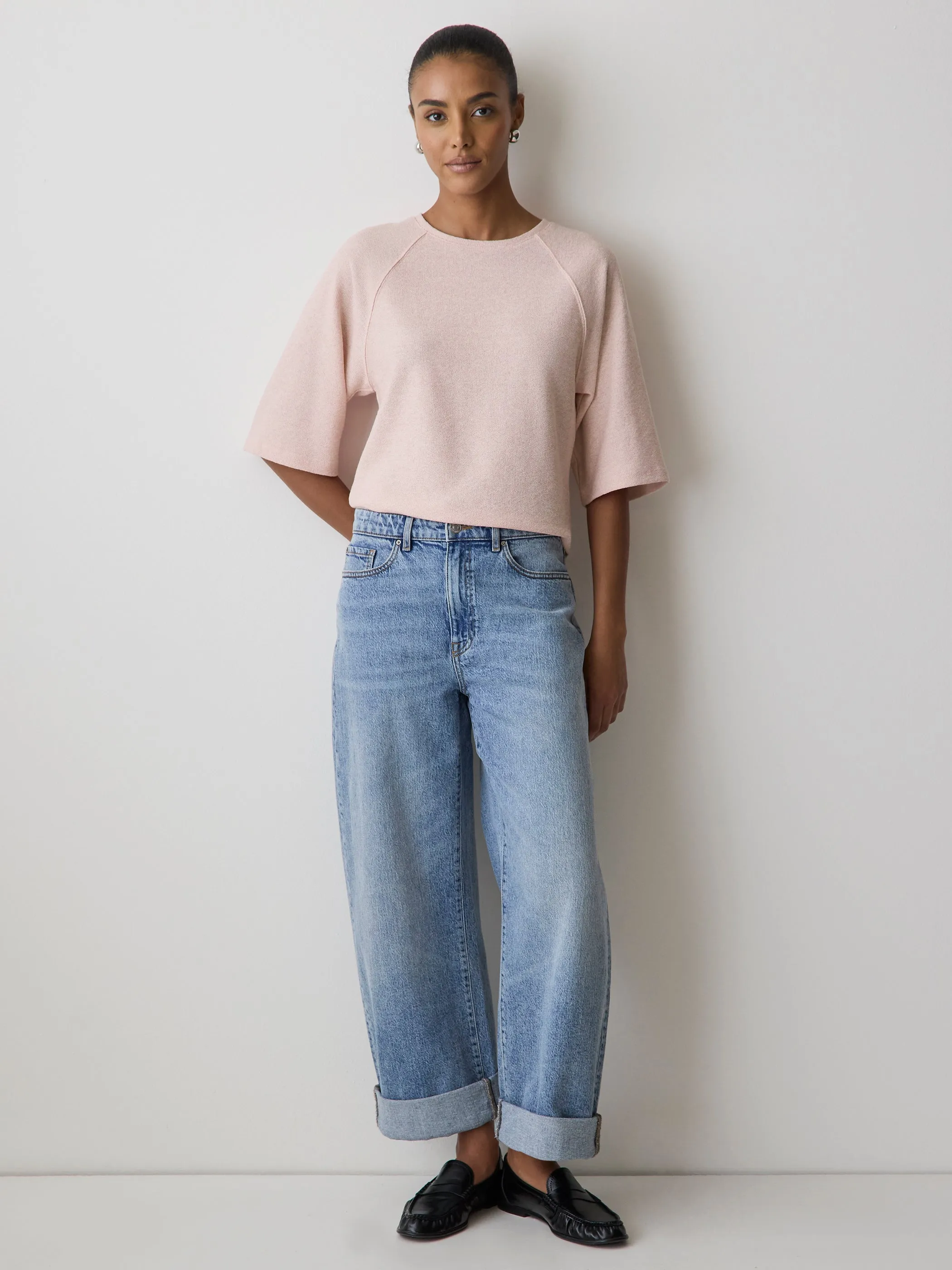 Long-Raglan-Sleeve Crew-Neck Top sold by RW&CO. product image thumbnail 2