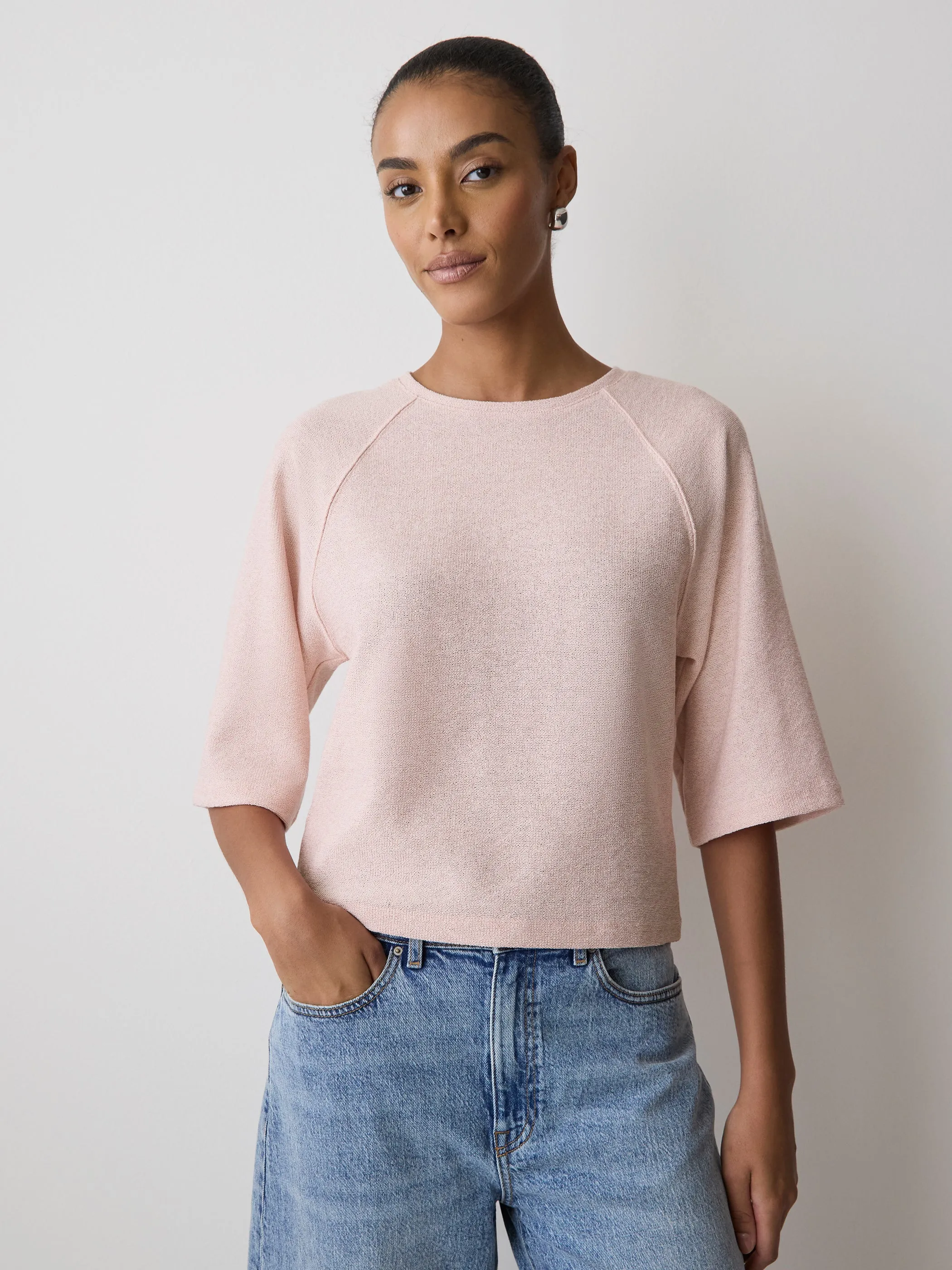 Long-Raglan-Sleeve Crew-Neck Top sold by RW&CO.