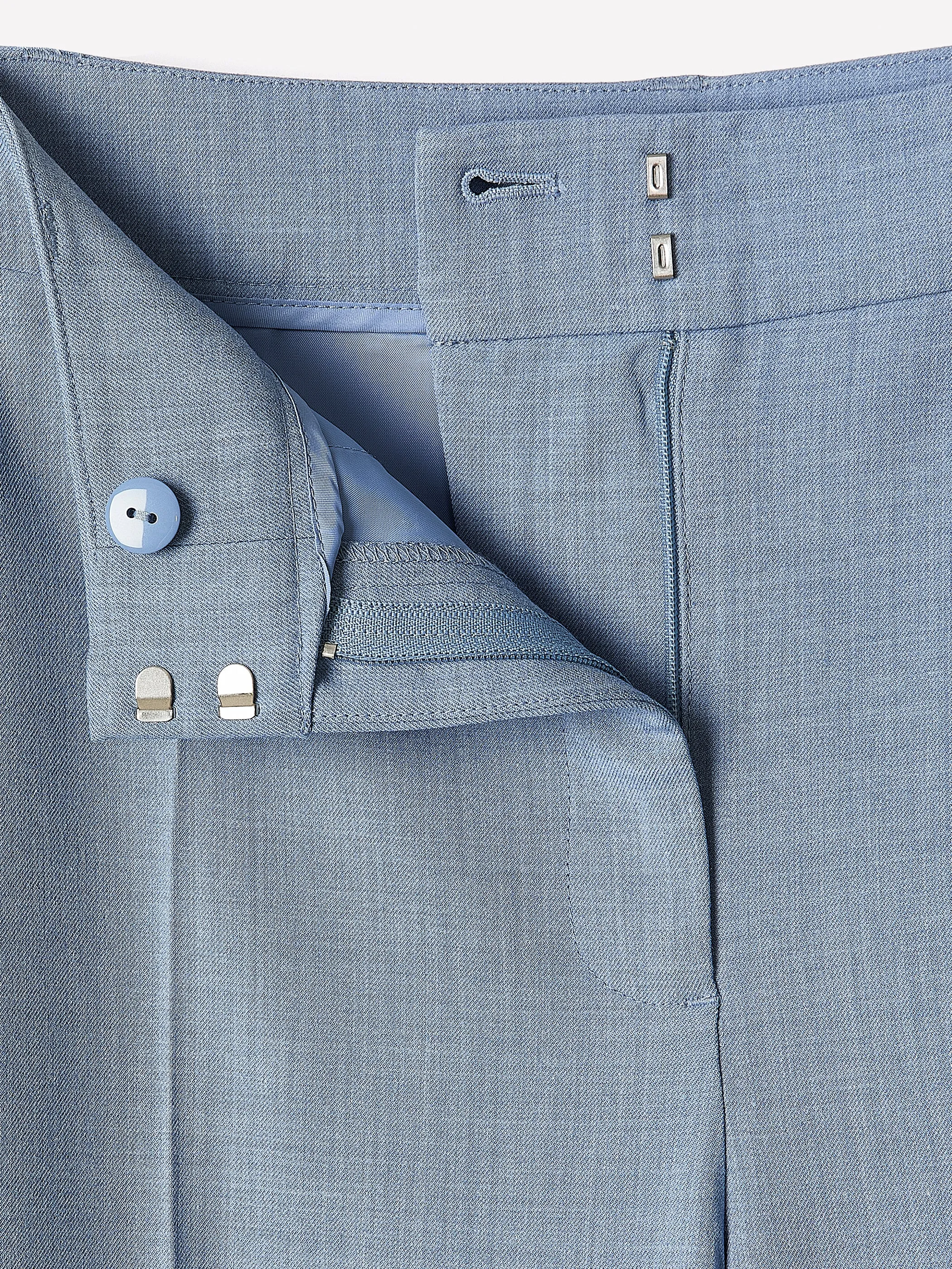Light Blue Mid-Rise Flare-Leg Pant sold by RW&CO. product image thumbnail 4