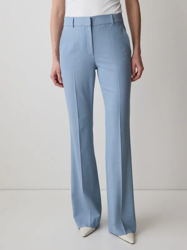 Light Blue Mid-Rise Flare-Leg Pant made by RW&CO.