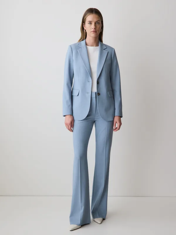 Light Blue Two-Button Fitted Blazer sold by RW&CO.