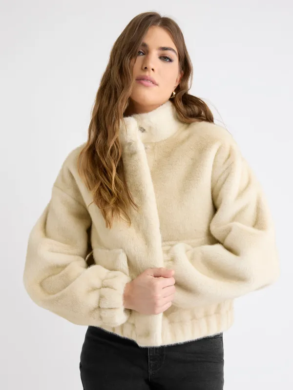Faux Fur Bomber Jacket sold by RW&CO.