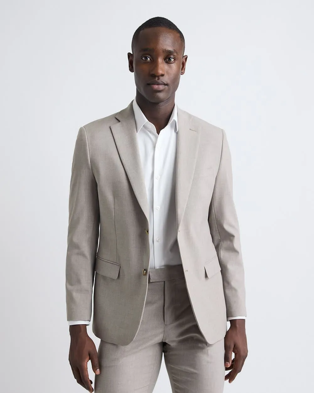 Slim-Fit Taupe Suit Blazer sold by RW&CO.