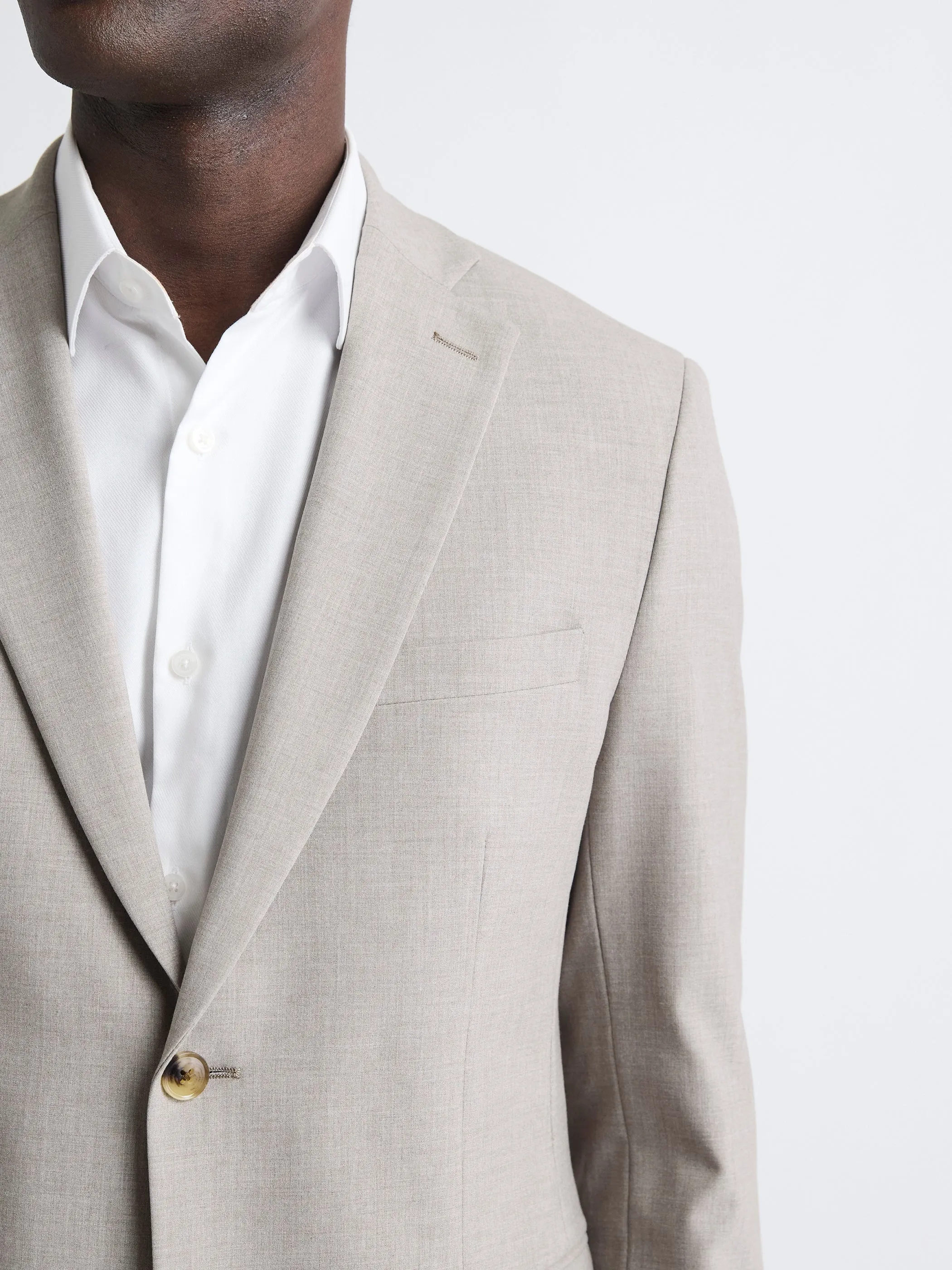 Slim-Fit Taupe Suit Blazer sold by RW&CO. product image thumbnail 5